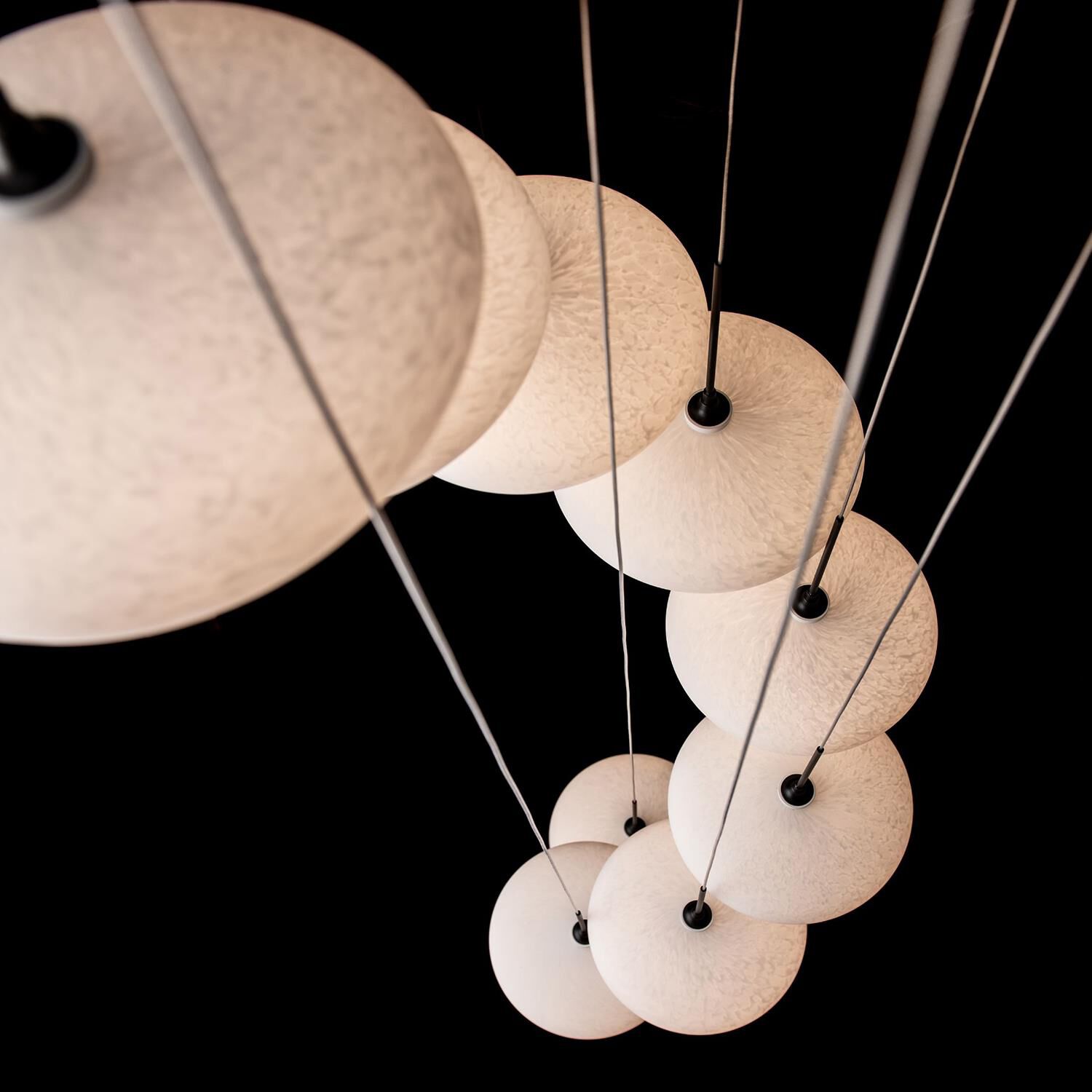 Clouds 23 Inch Multi Light Pendant by Hubbardton Forge