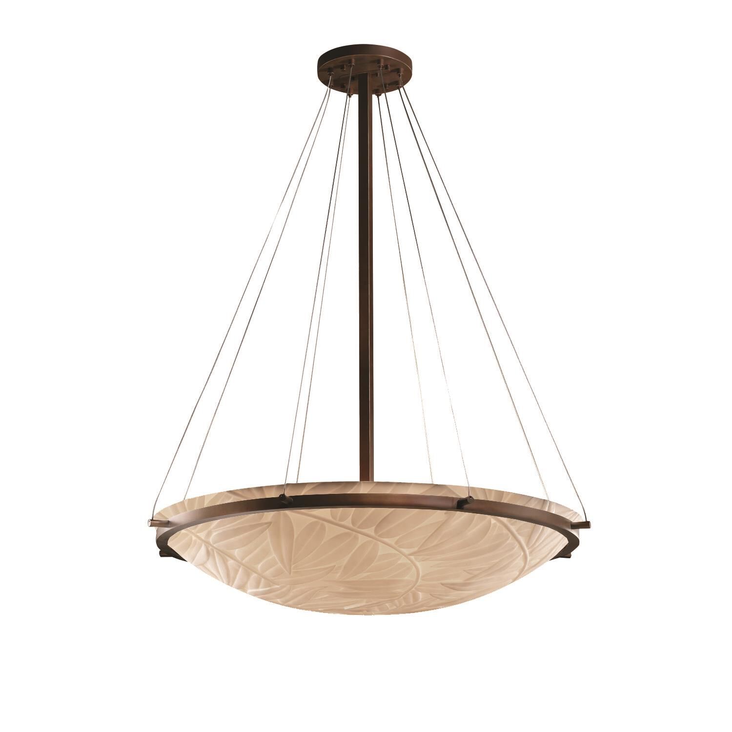 Shown in Dark Bronze finish and Bamboo glass and Round Bowl (PNA) shade