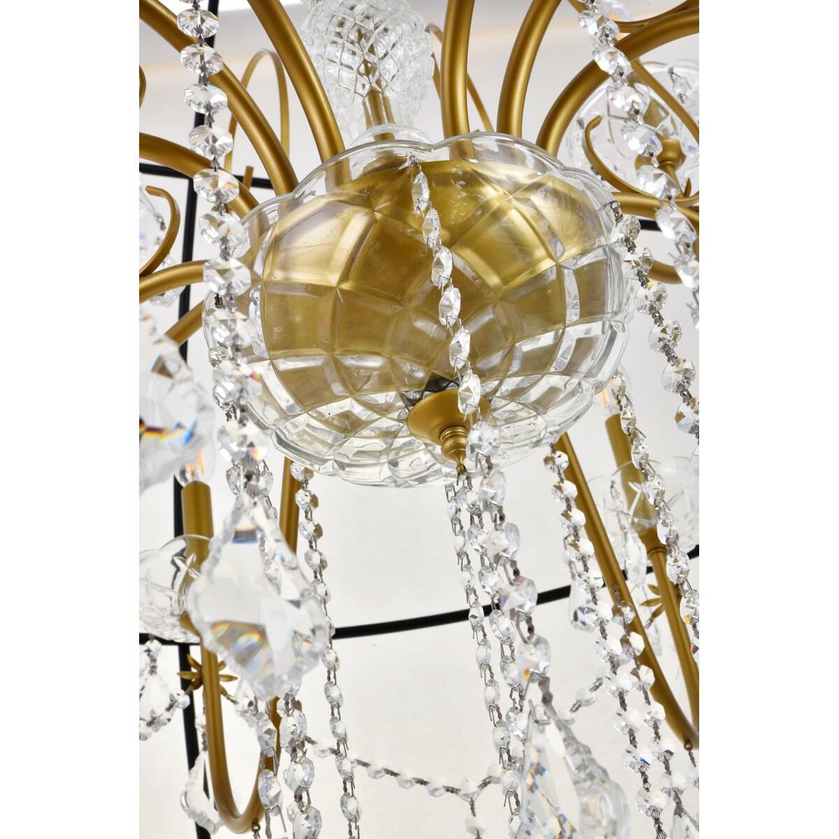 Shown in Black And Gold finish and Clear Royal Cut crystal
