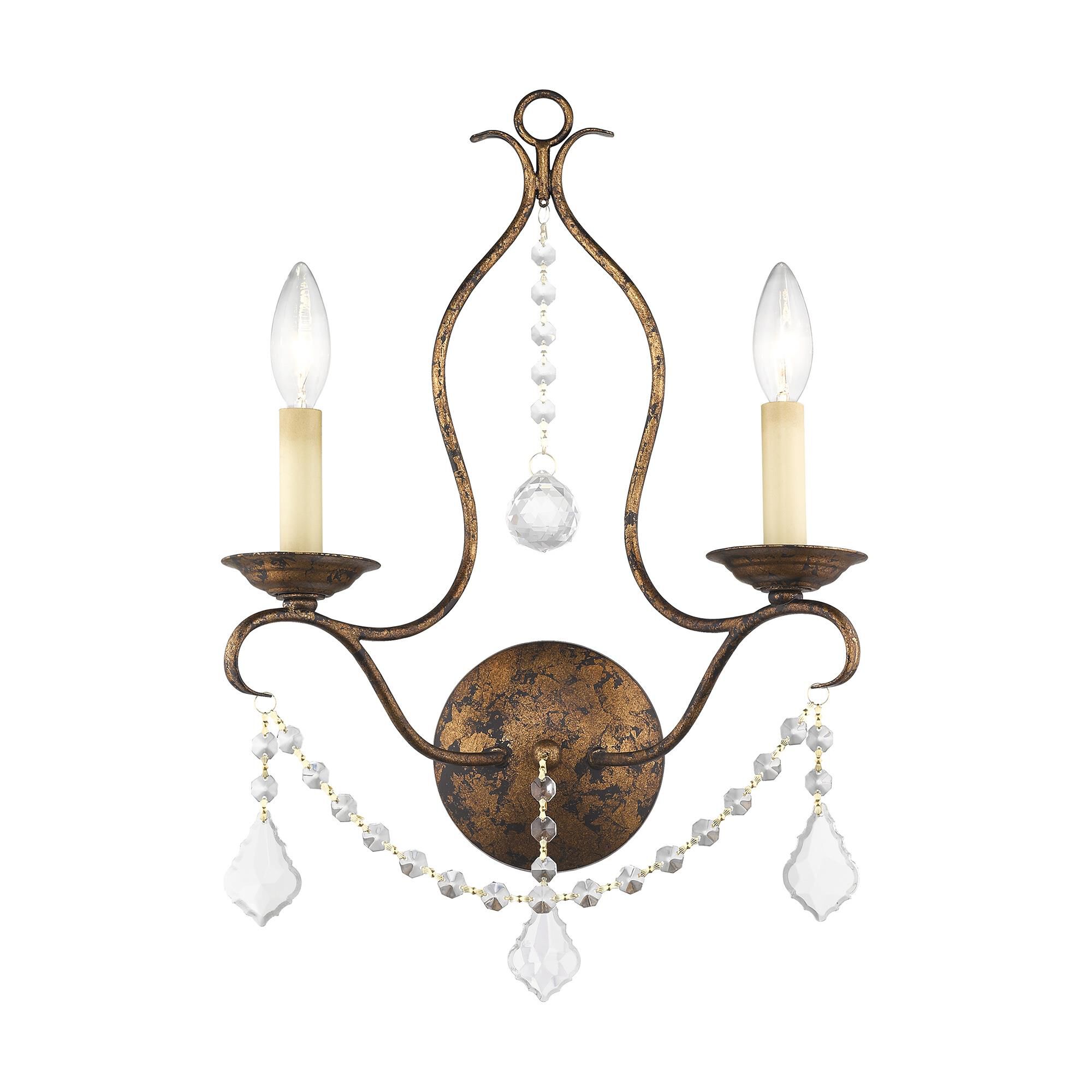 Shown in Venetian Golden Bronze finish and Clear crystal