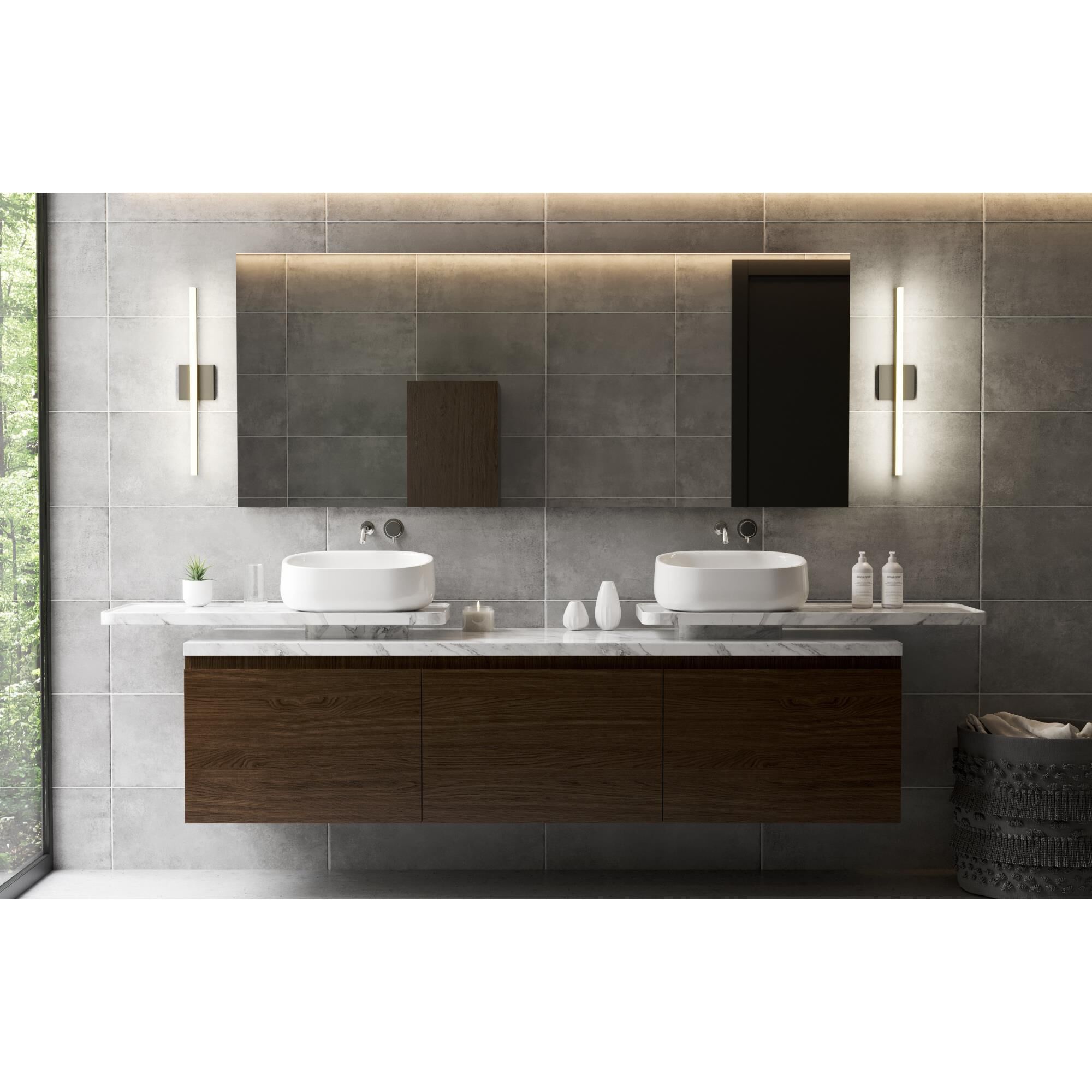 Shown in Bright Satin Aluminum finish