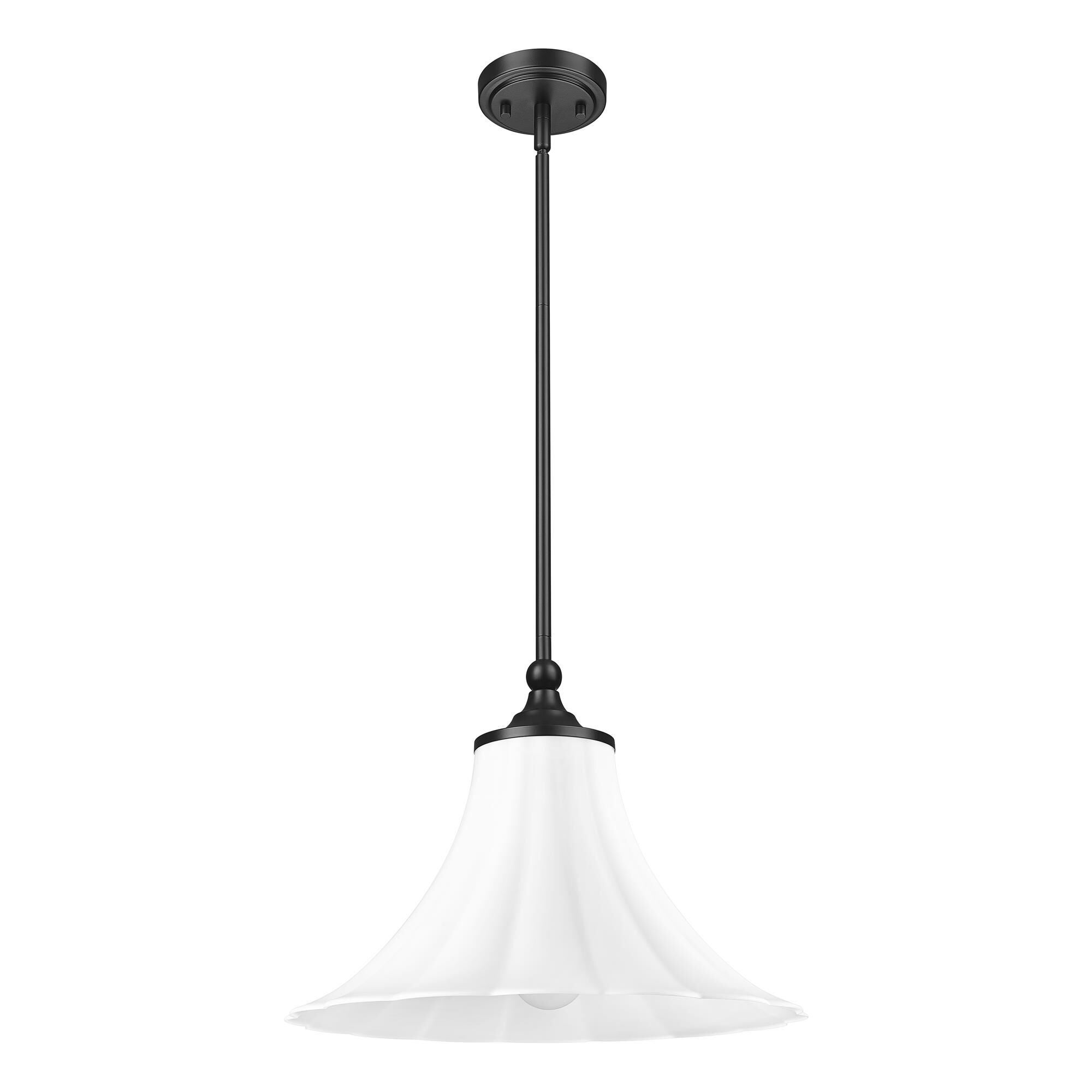Shown in Matte Black finish and Opal Etched glass