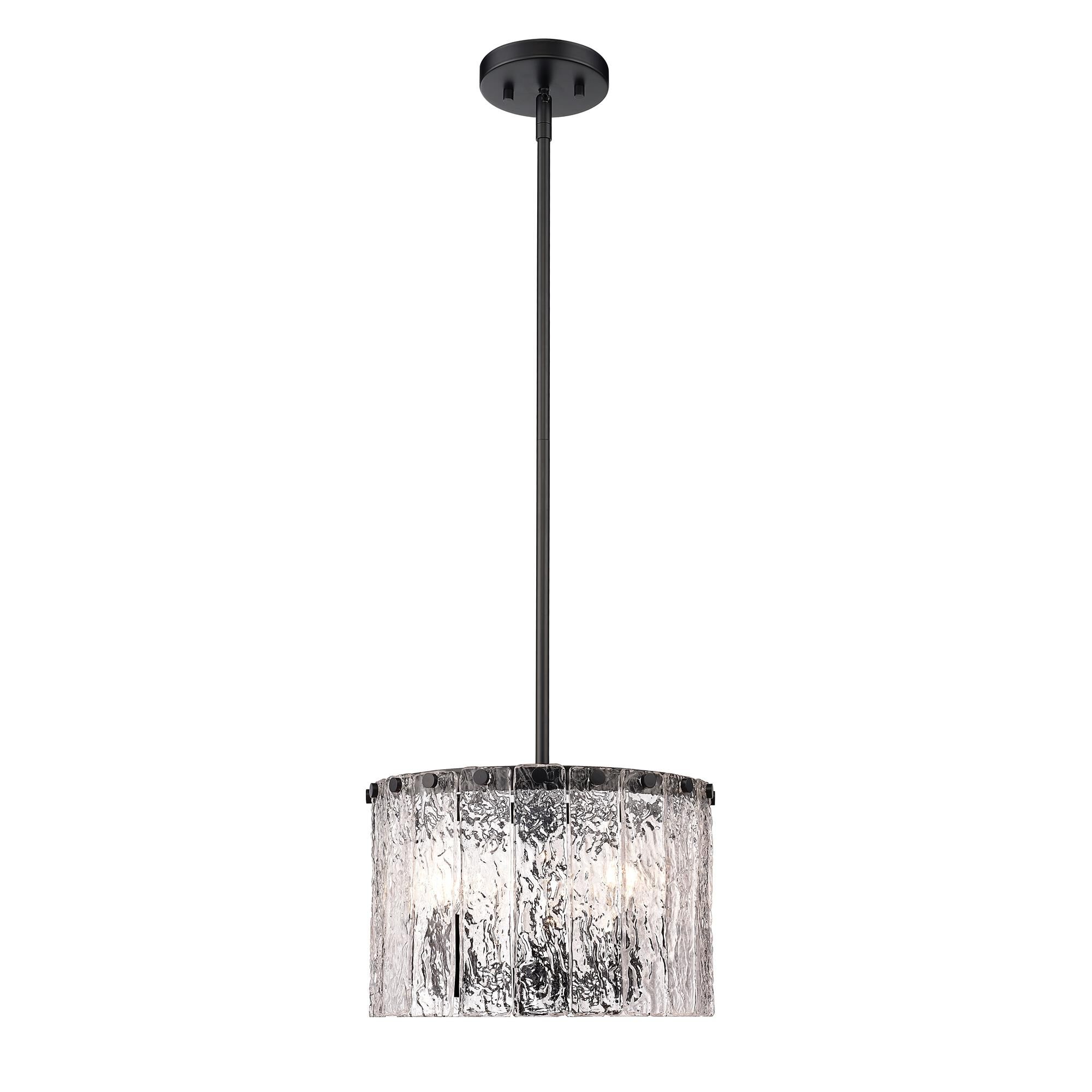 Shown in Matte Black finish and Clear glass
