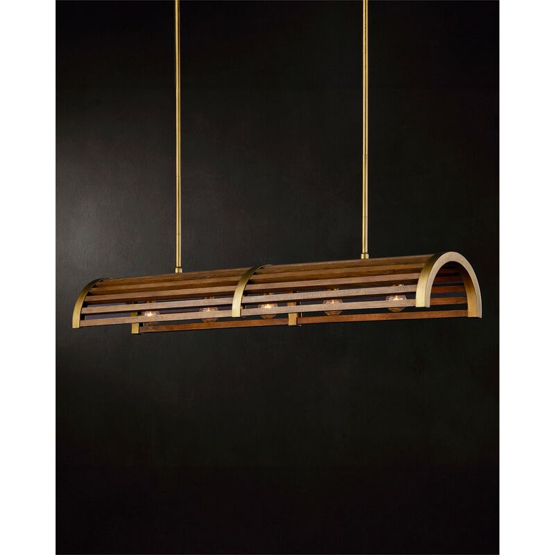 Woodbine 42 Inch 5 Light Linear Suspension Light by Currey and Company