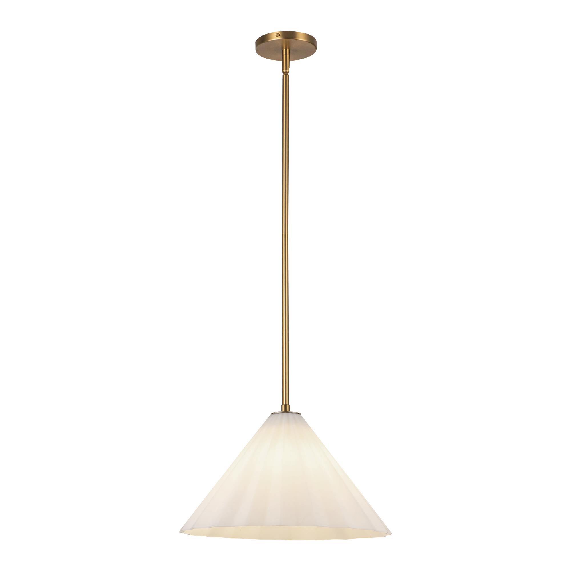 Shown in Aged Brass/Opal Glass|matte Black/Opal Glass finish and Opal glass and Opal Glass shade