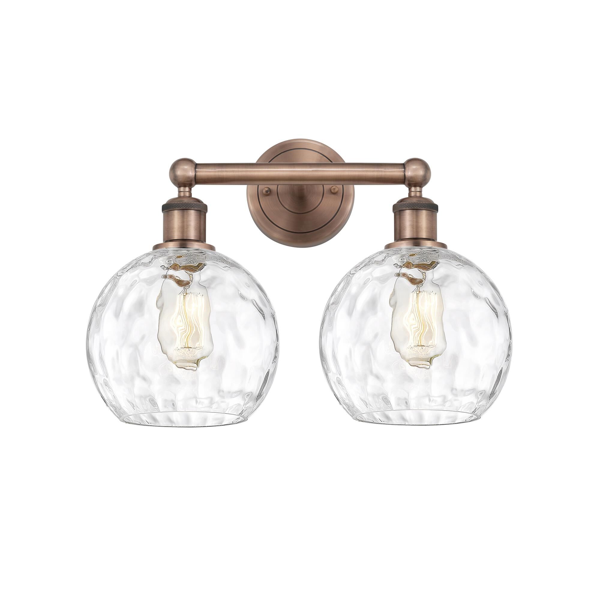 Shown in Antique Copper finish and Clear glass