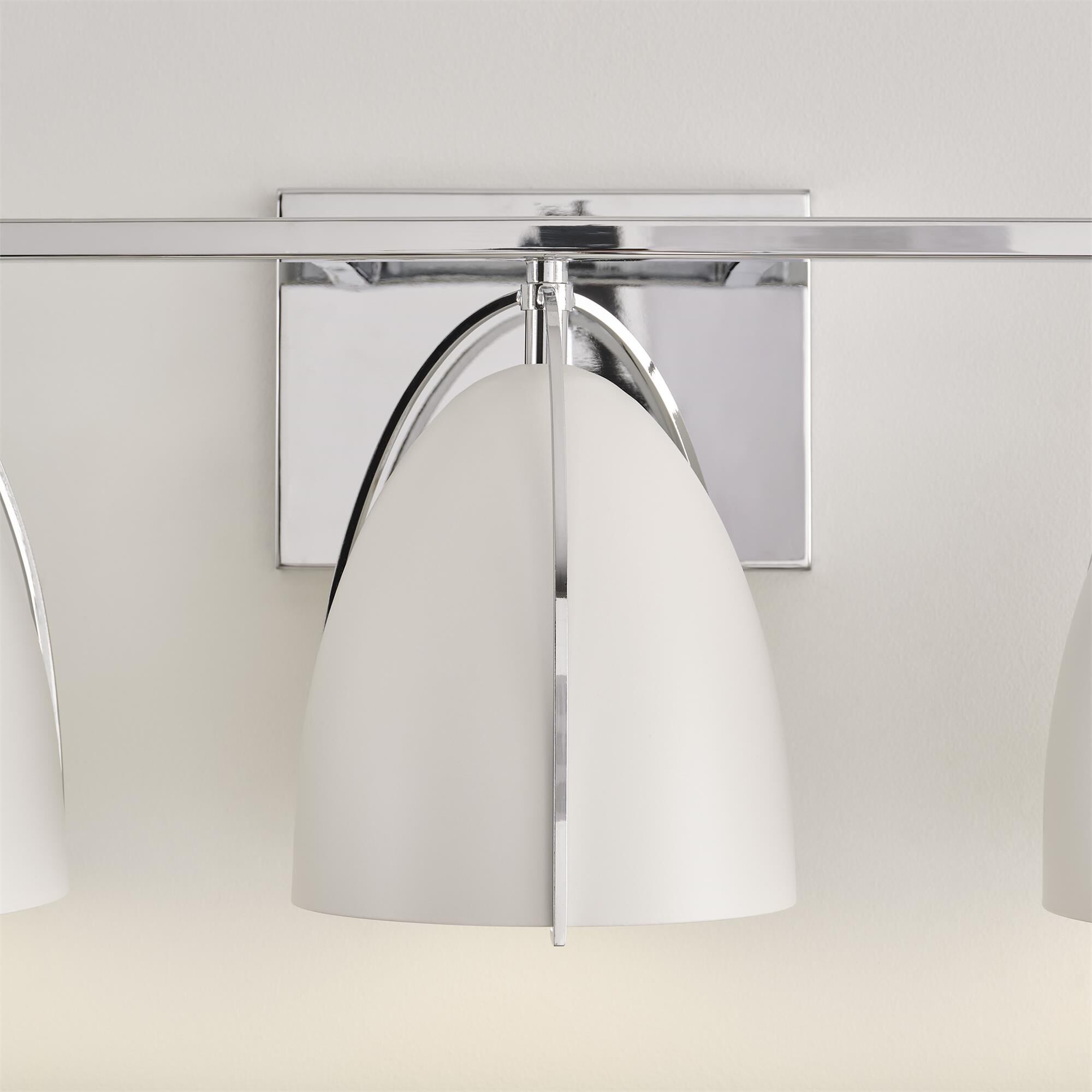Shown in Chrome finish and Matte White Steel shade