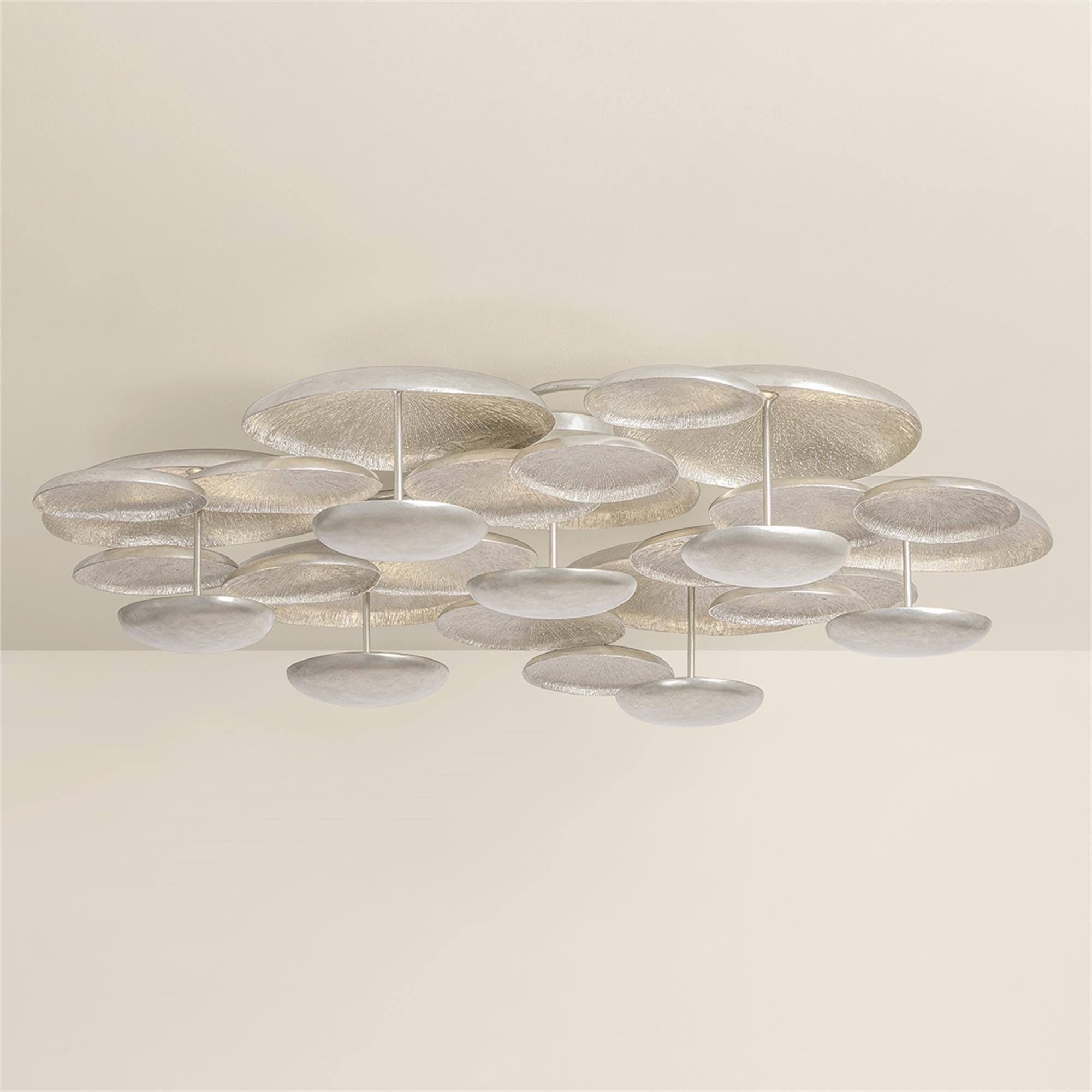 Shown in Textured Warm Silver Leaf finish