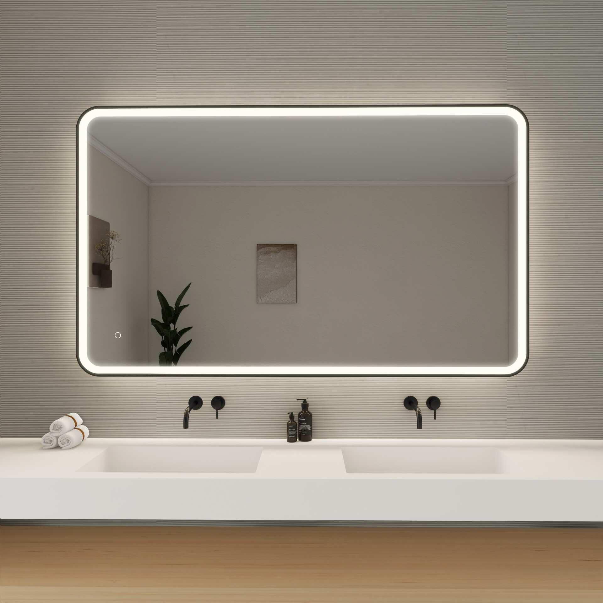 Harmoni 60 Inch Round LED Lighted Mirror by Elegant Decor