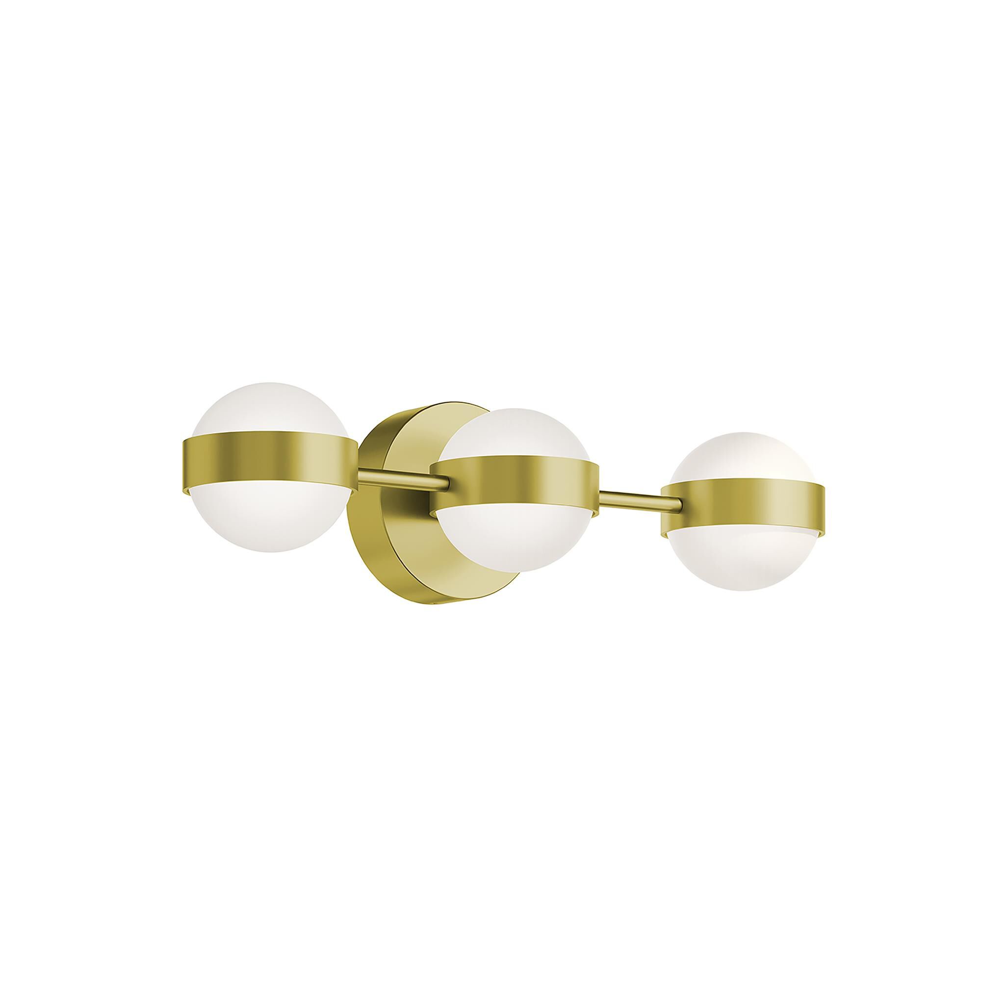 Shown in Satin Brass finish and White shade
