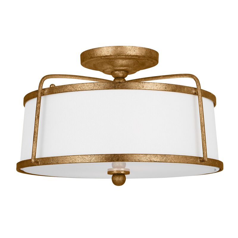 Stonington 14 Inch 2 Light Semi Flush Mount by Visual Comfort Studio