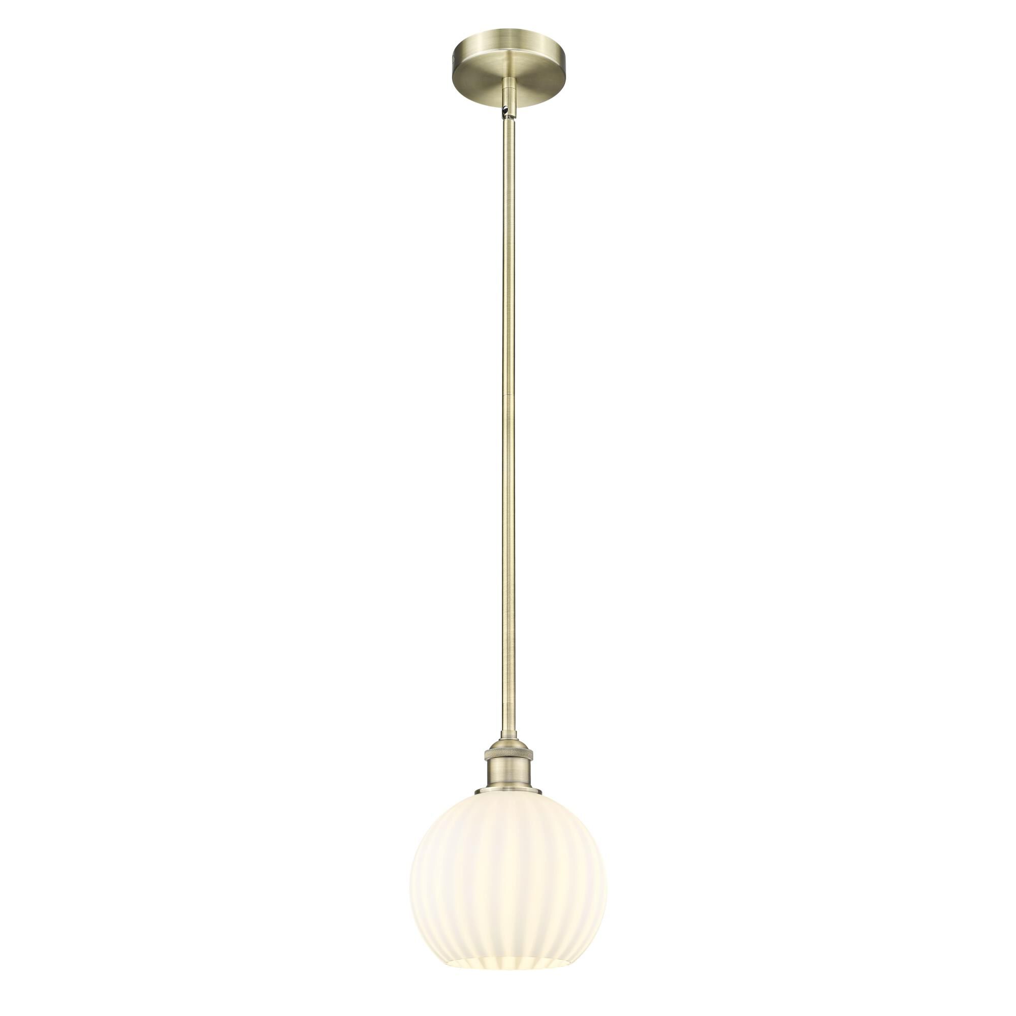 Bruno Marashlian White Venetian 8 Inch Mini Pendant by Innovations Lighting