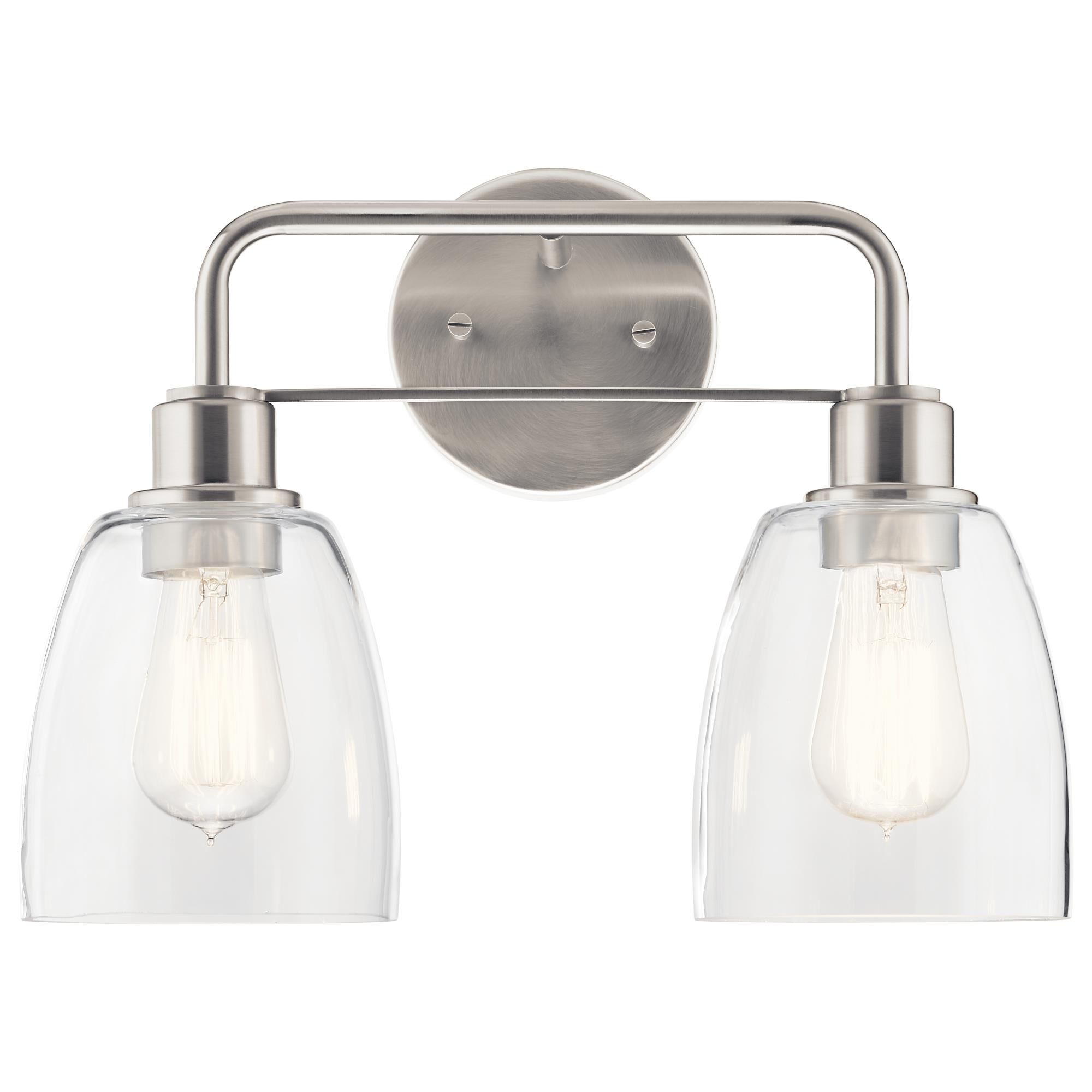 Shown in Nickel Textured finish and Clear glass