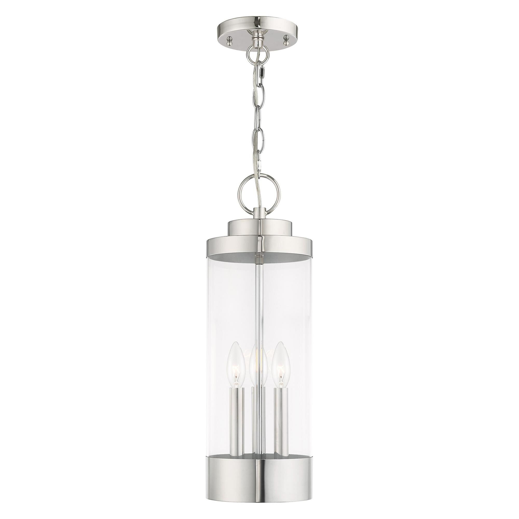 Hillcrest 20 Inch Tall 3 Light Outdoor Hanging Lantern by Livex Lighting