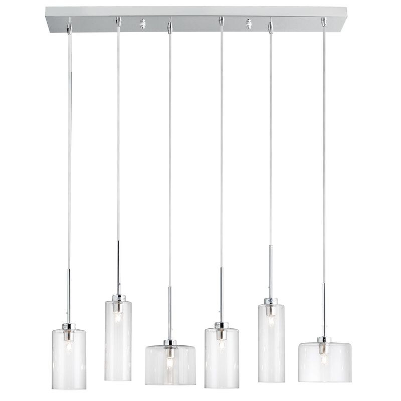 Industrial Chic 29 Inch 6 Light Linear Suspension Light by Dainolite