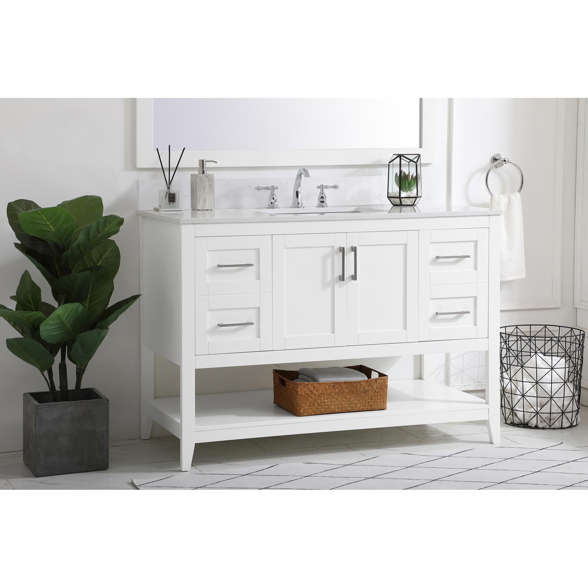 Shown in White finish