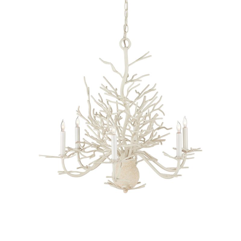 Bayside 29 Inch 6 Light Chandelier by Currey and Company