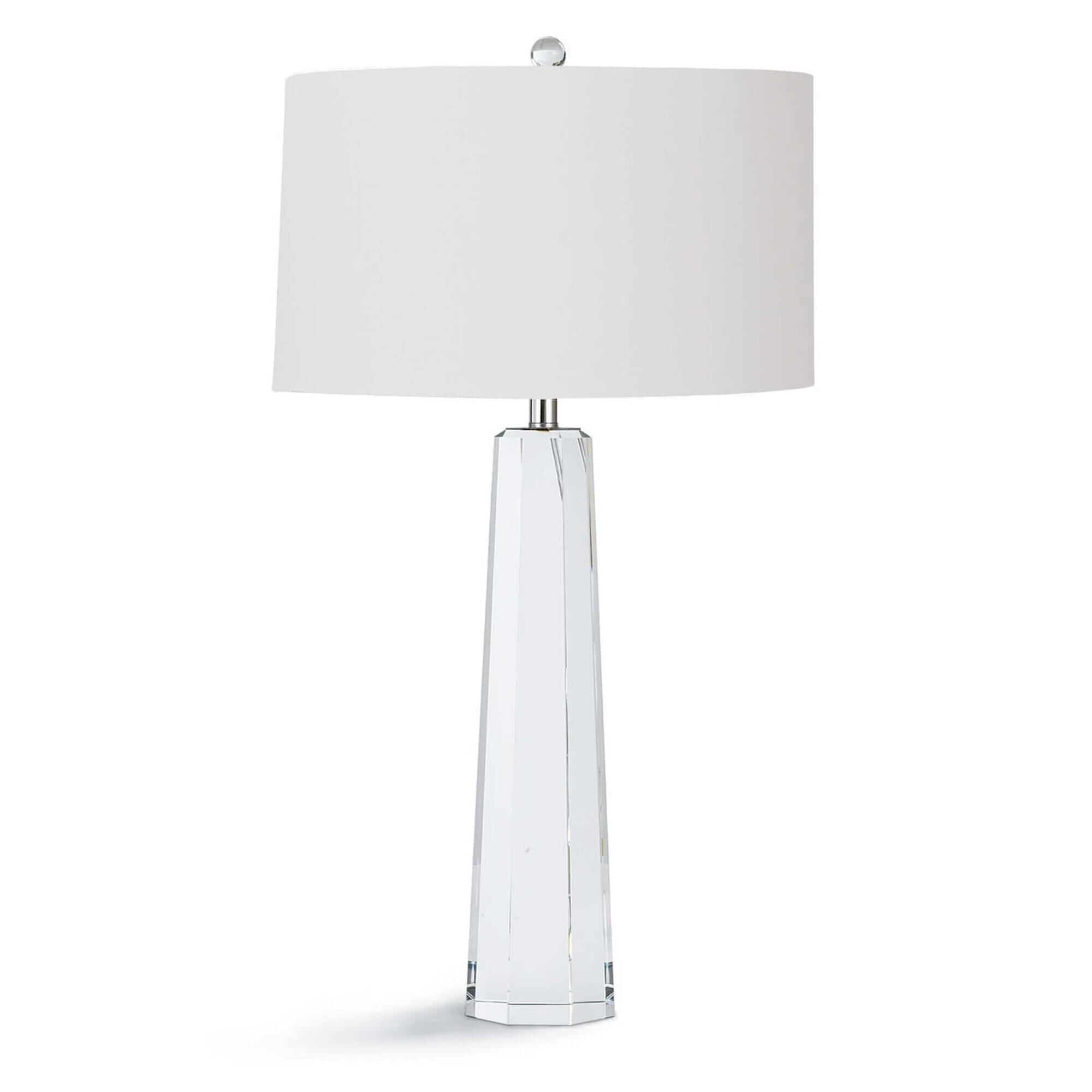 Shown in Clear finish and Linen shade