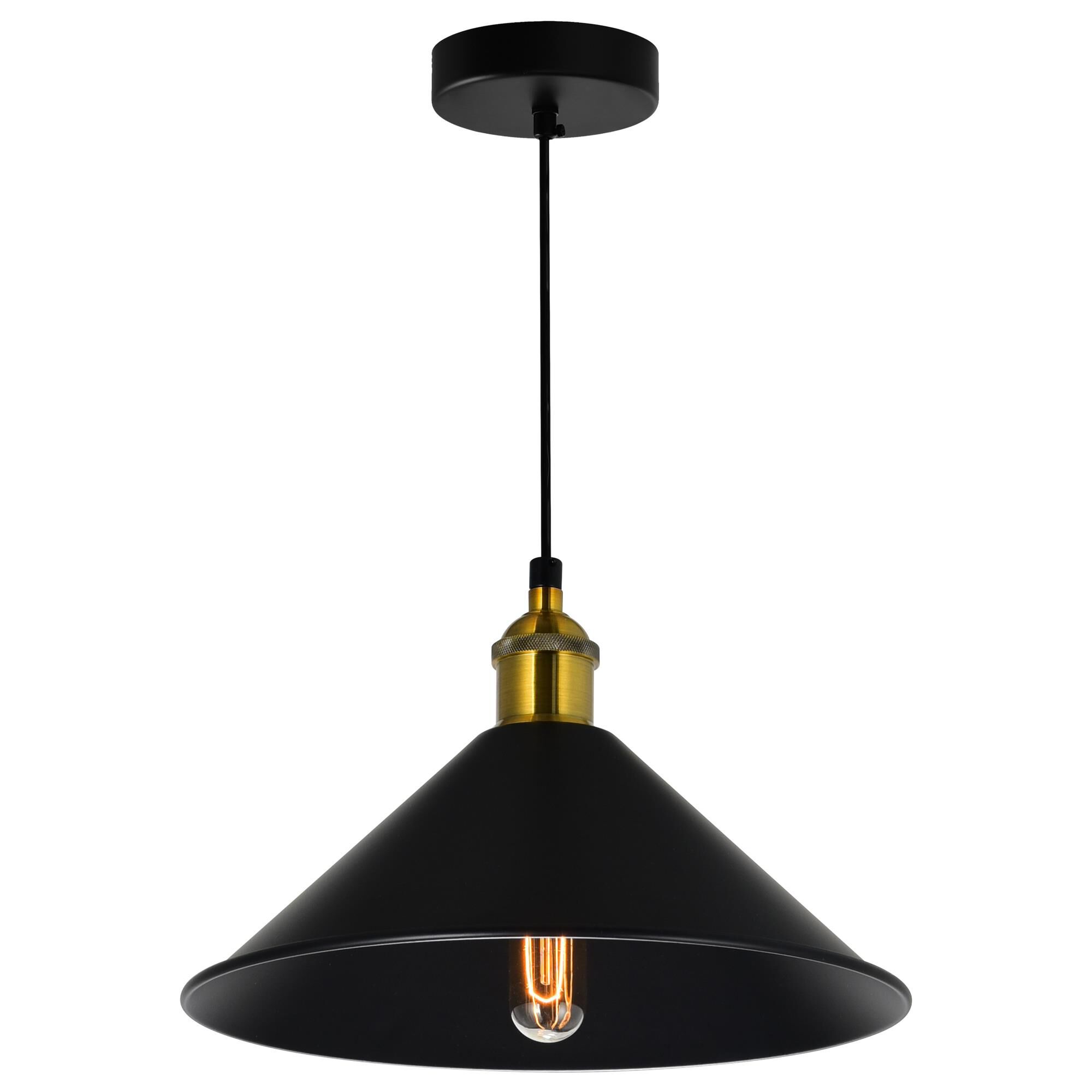Shown in Black finish and Black shade