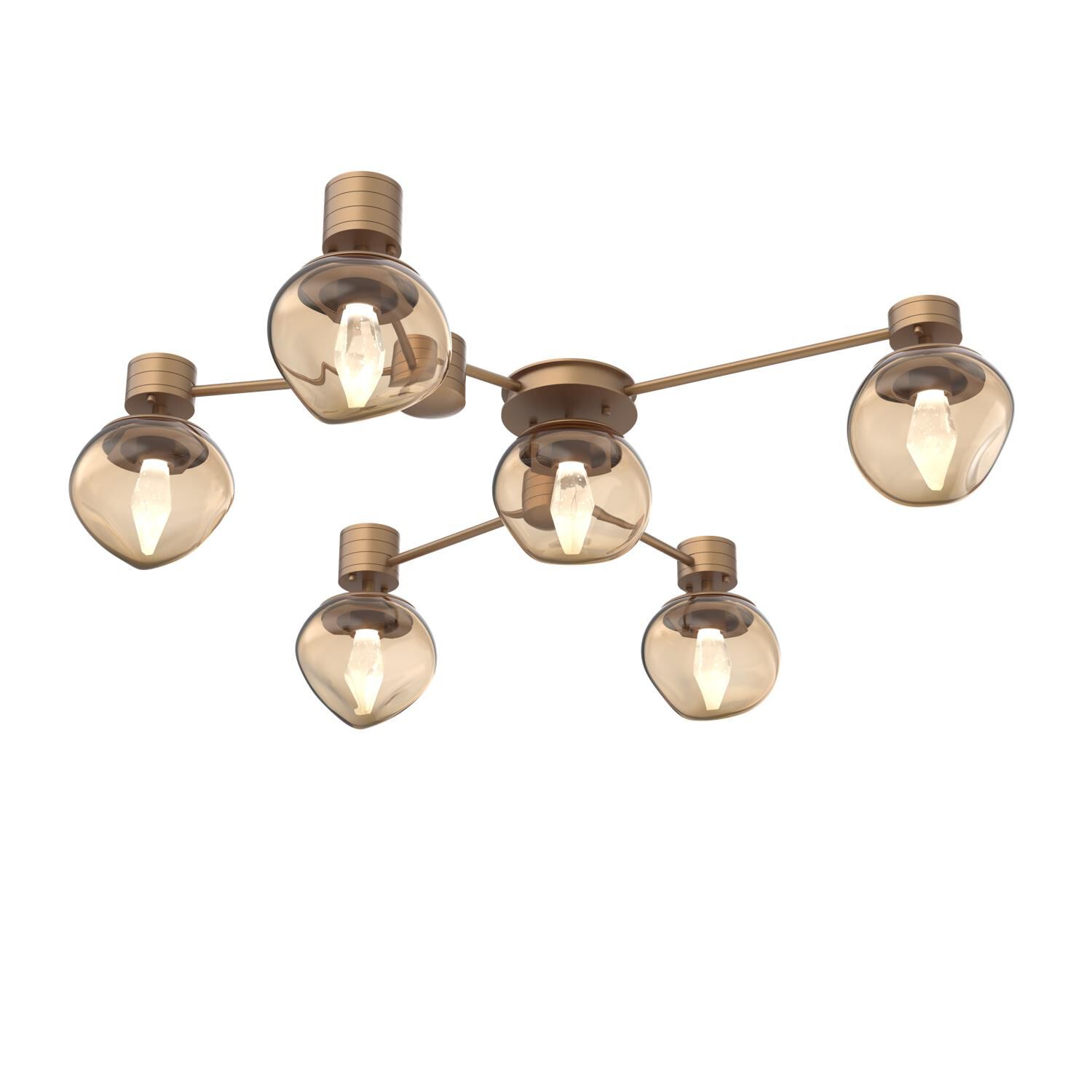 Levi Wilson Luna 37 Inch Semi Flush Mount by Hammerton Studio