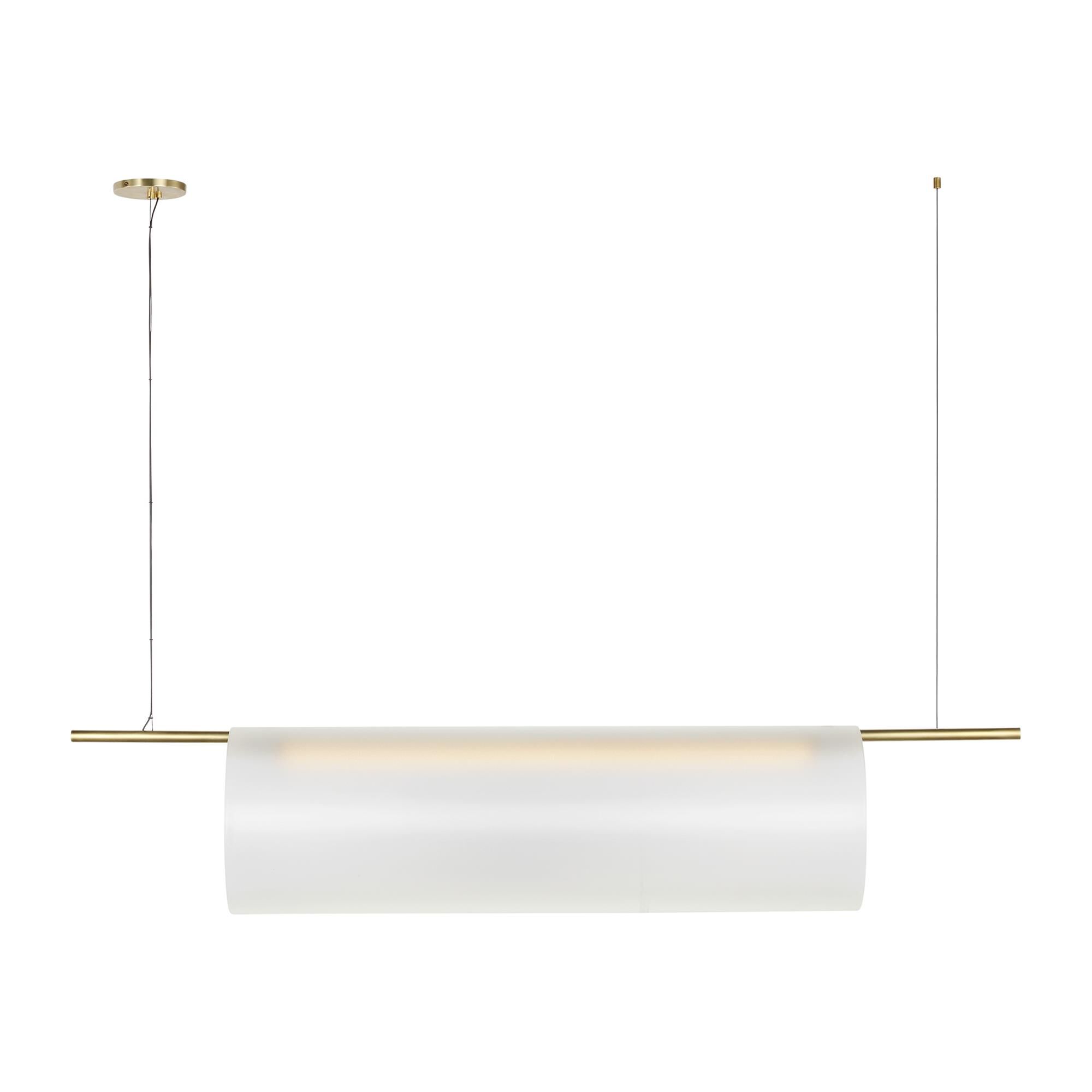 Shown in Hand-Rubbed Antique Brass finish and Etched glass