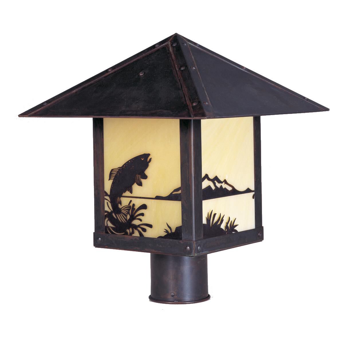 Timber Ridge 10 Inch Tall 1 Light Outdoor Post Lamp by Arroyo Craftsman