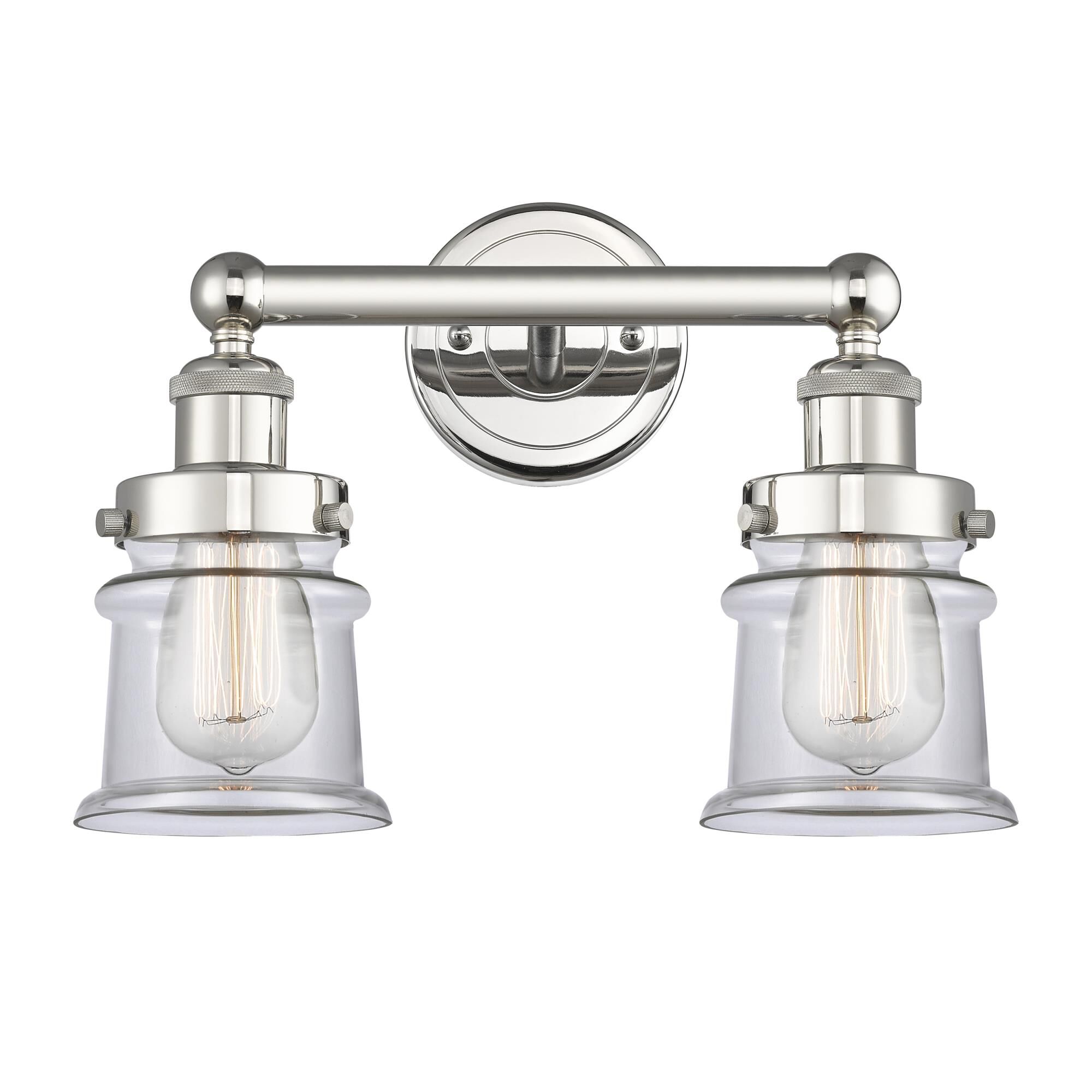 Shown in Polished Nickel finish and Clear glass