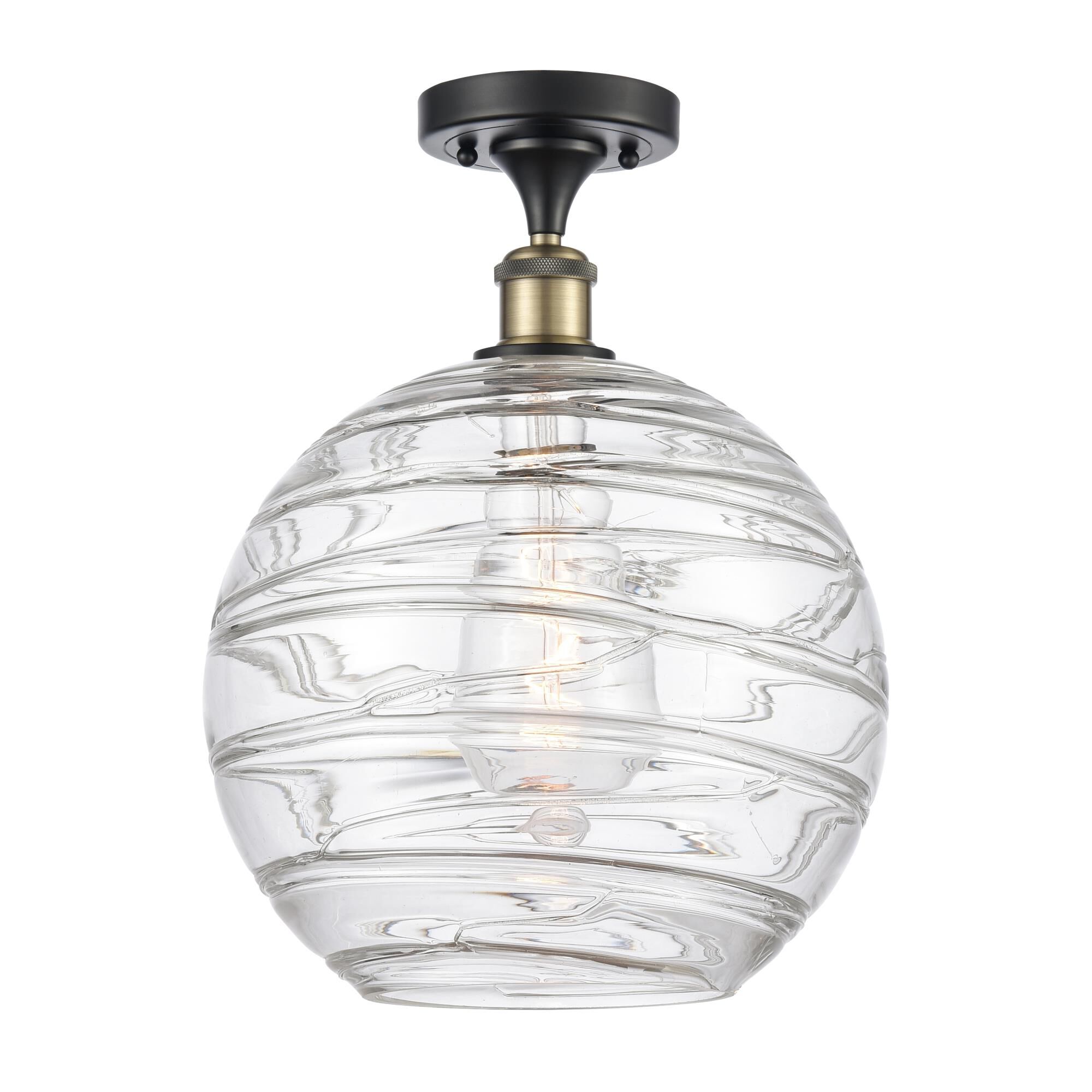 Bruno Marashlian Athens Deco Swirl 12 Inch Semi Flush Mount by Innovations Lighting