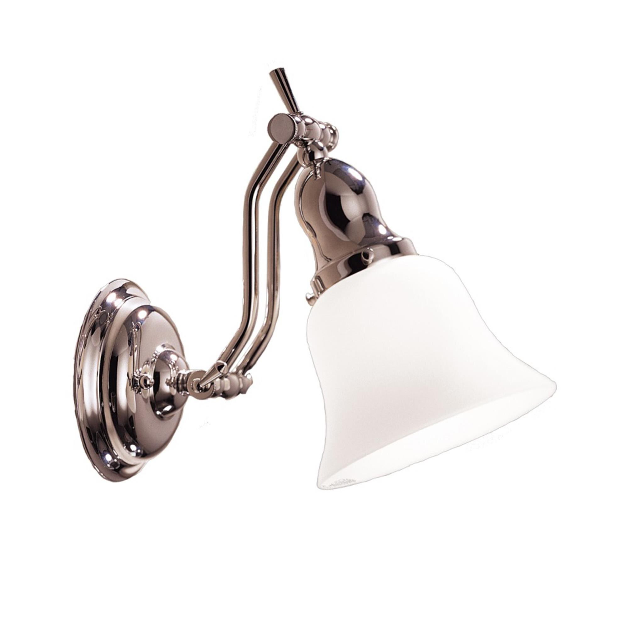 Shown in Satin Nickel finish and Opal Glossy glass