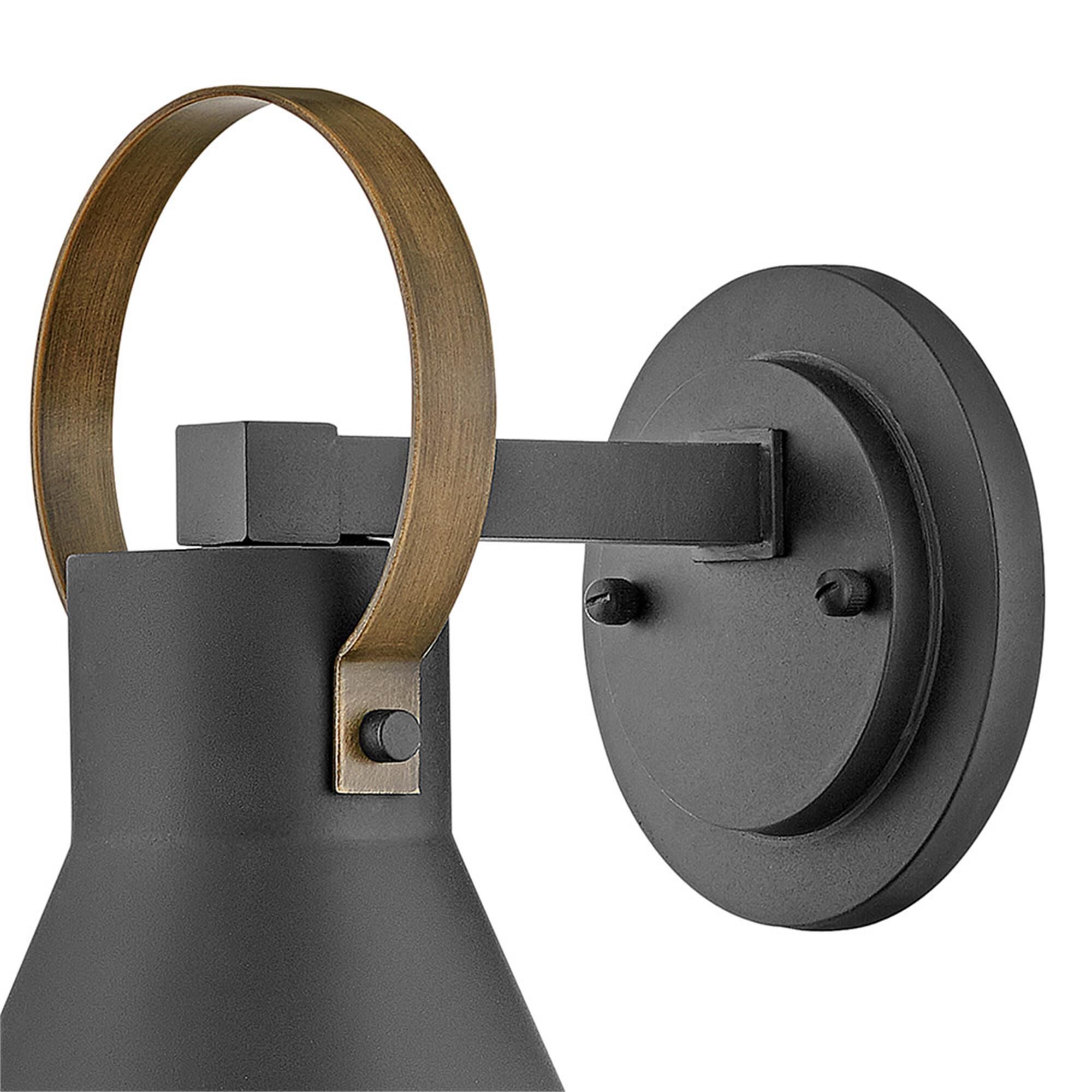Shown in Museum Black finish and Brass accent