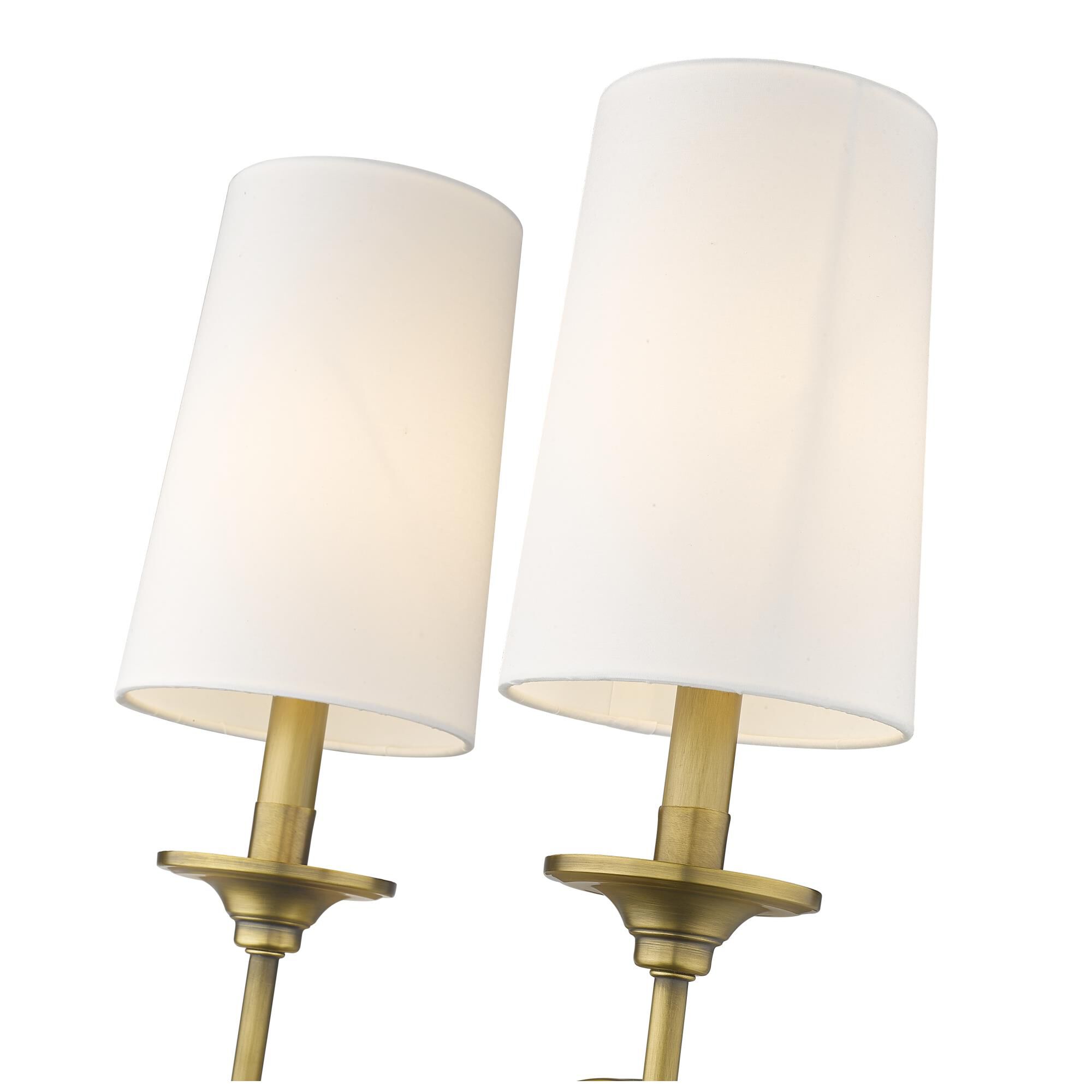 Shown in Rubbed Brass finish and Cloth Cover glass and Cloth Cover shade