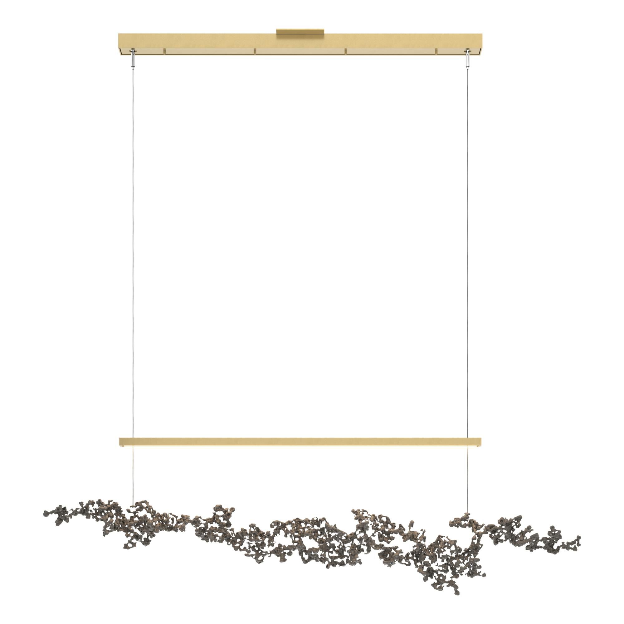 Shown in Modern Brass finish and Dark Smoke Aluminum shade