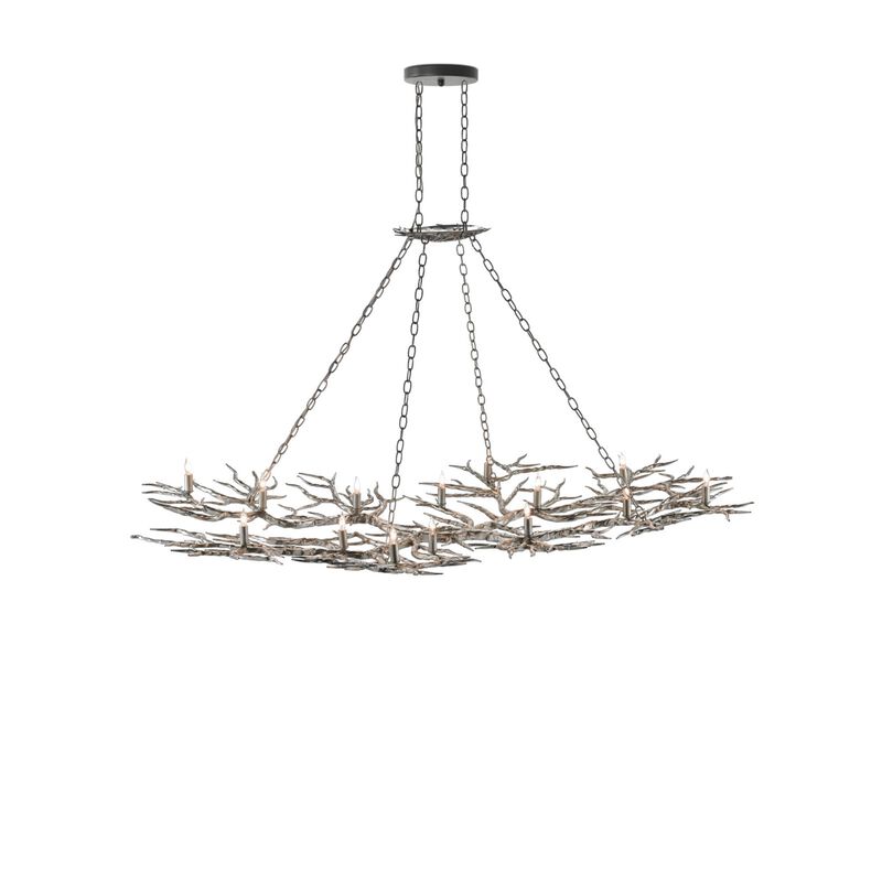 Rainforest 74 Inch 14 Light Linear Suspension Light by Currey and Company