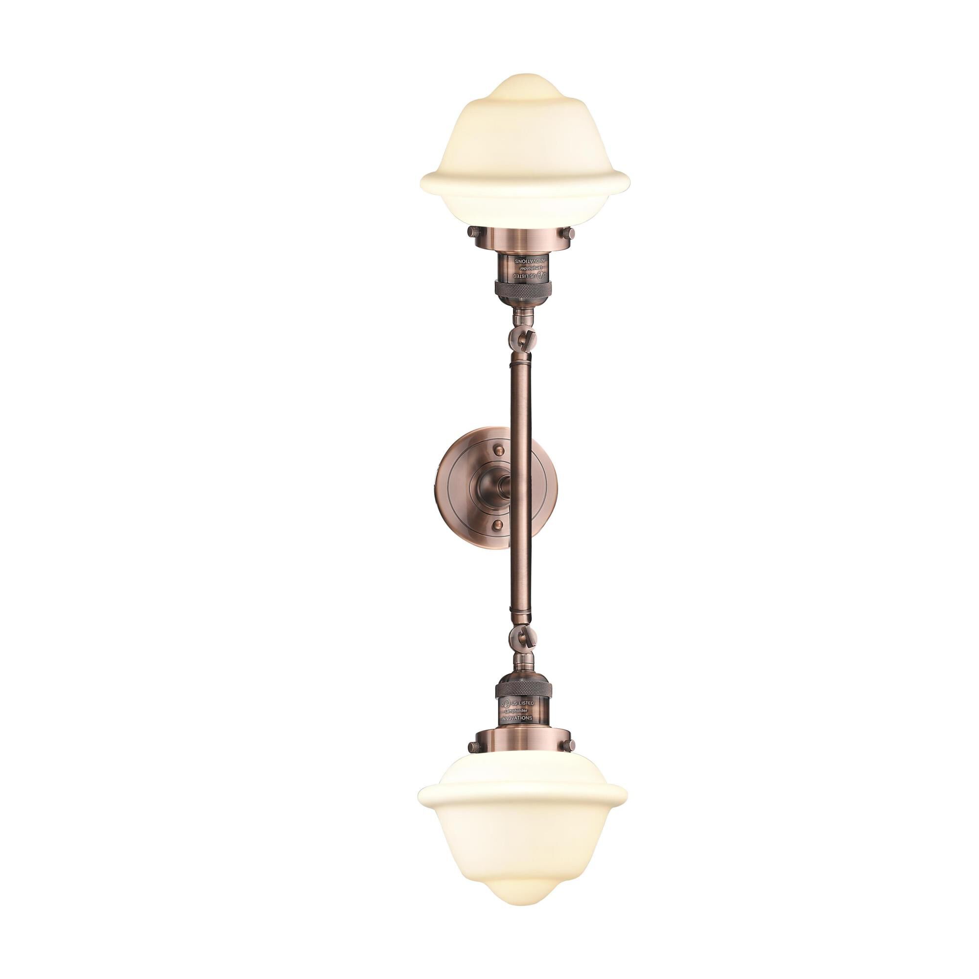 Bruno Marashlian Small Oxford 17 Inch 2 Light Bath Vanity Light by Innovations Lighting