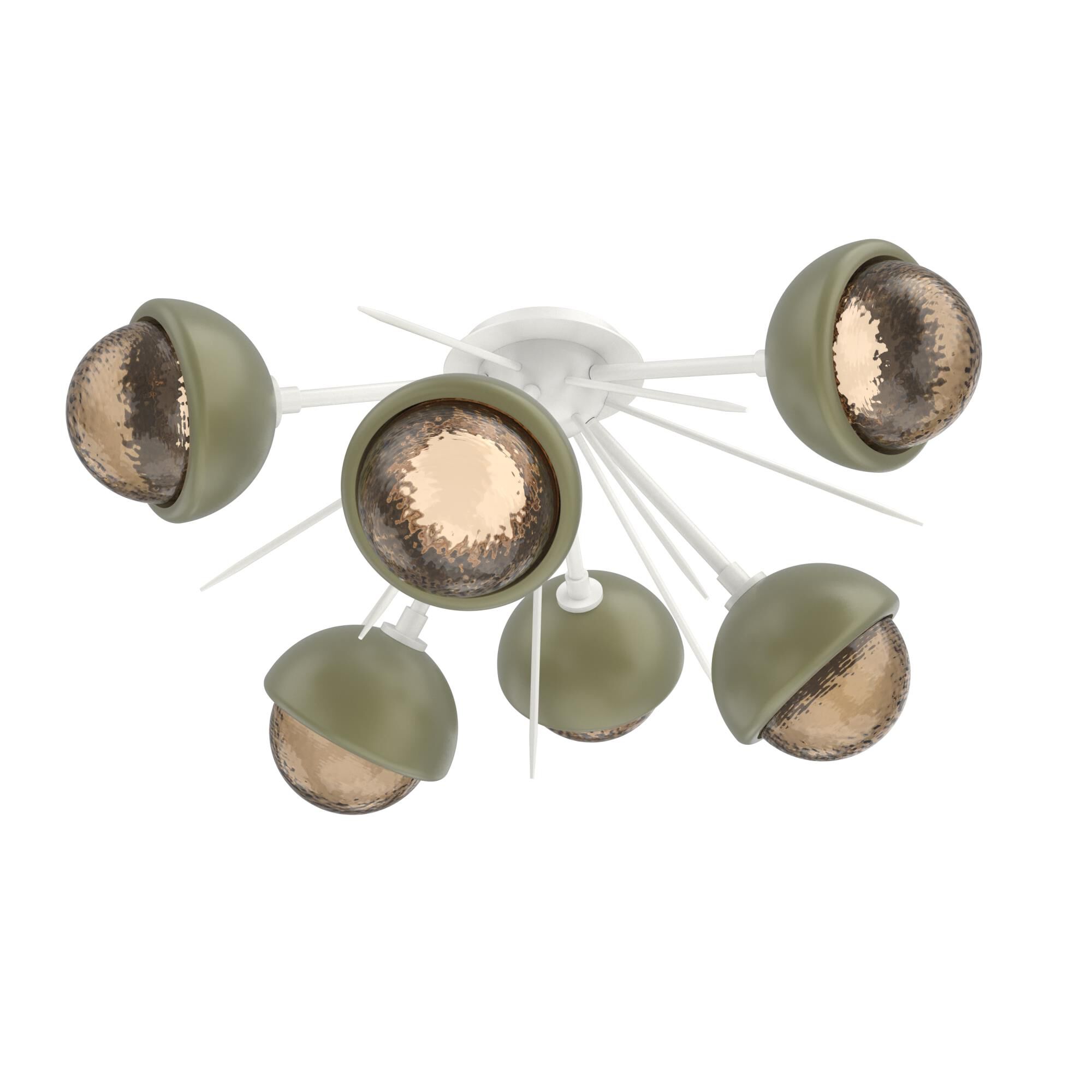 Levi Wilson Cabochon 28 Inch Semi Flush Mount by Hammerton Studio
