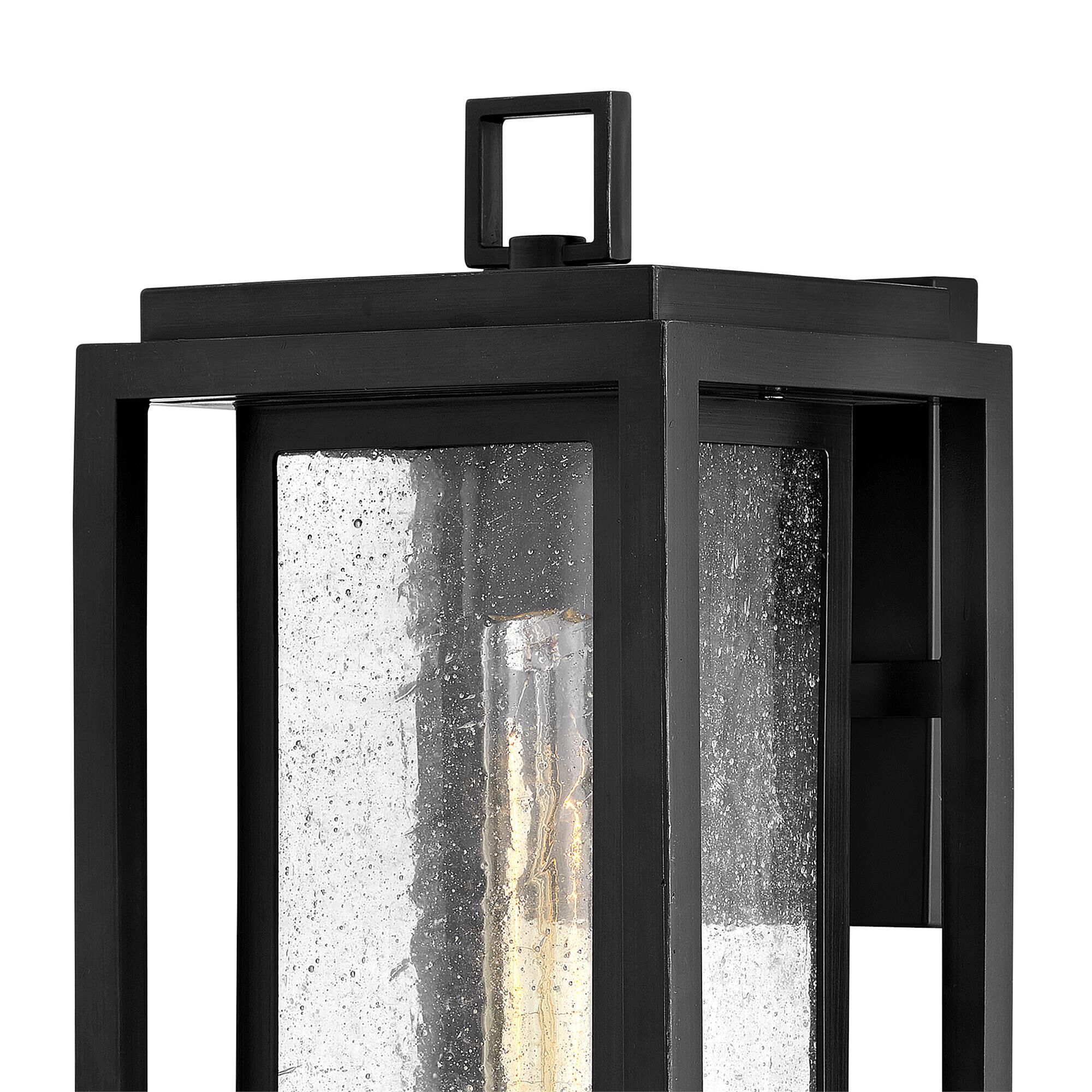 Shown in Black finish and Clear Seedy glass and 120 Volt accent