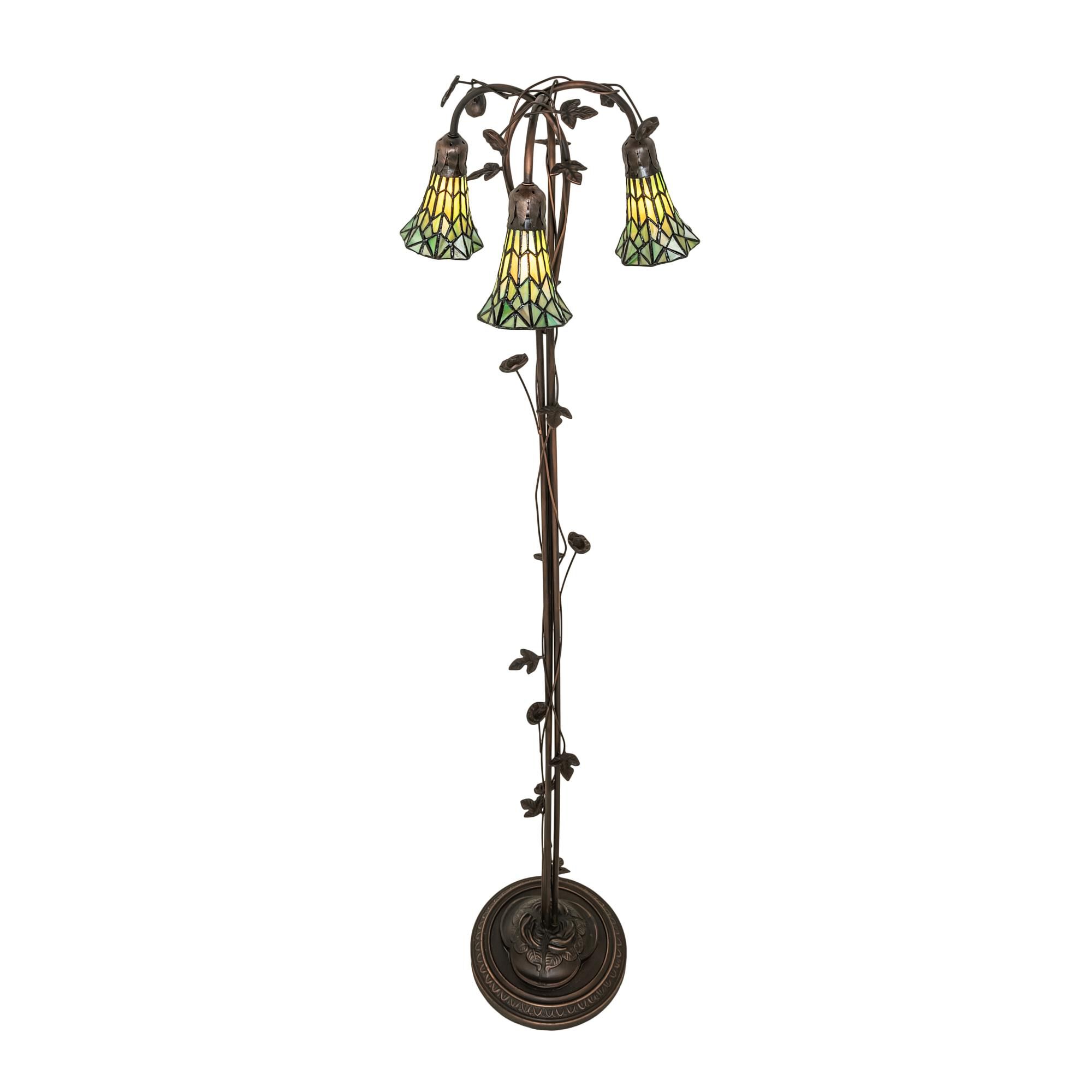 Stained Glass Pond Lily 58 Inch Floor Lamp by Meyda Lighting