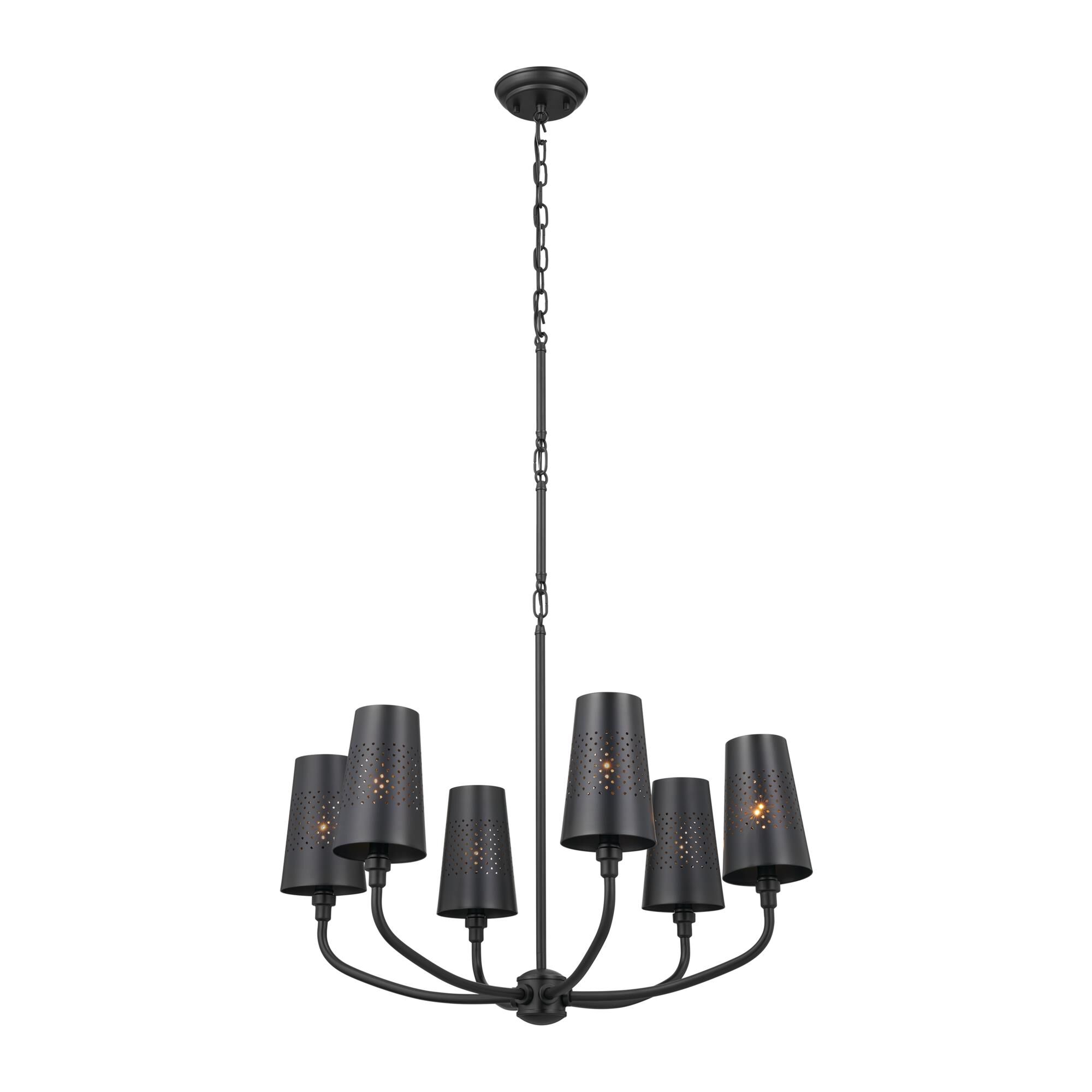 Shown in Black finish and Metal and Bell shade