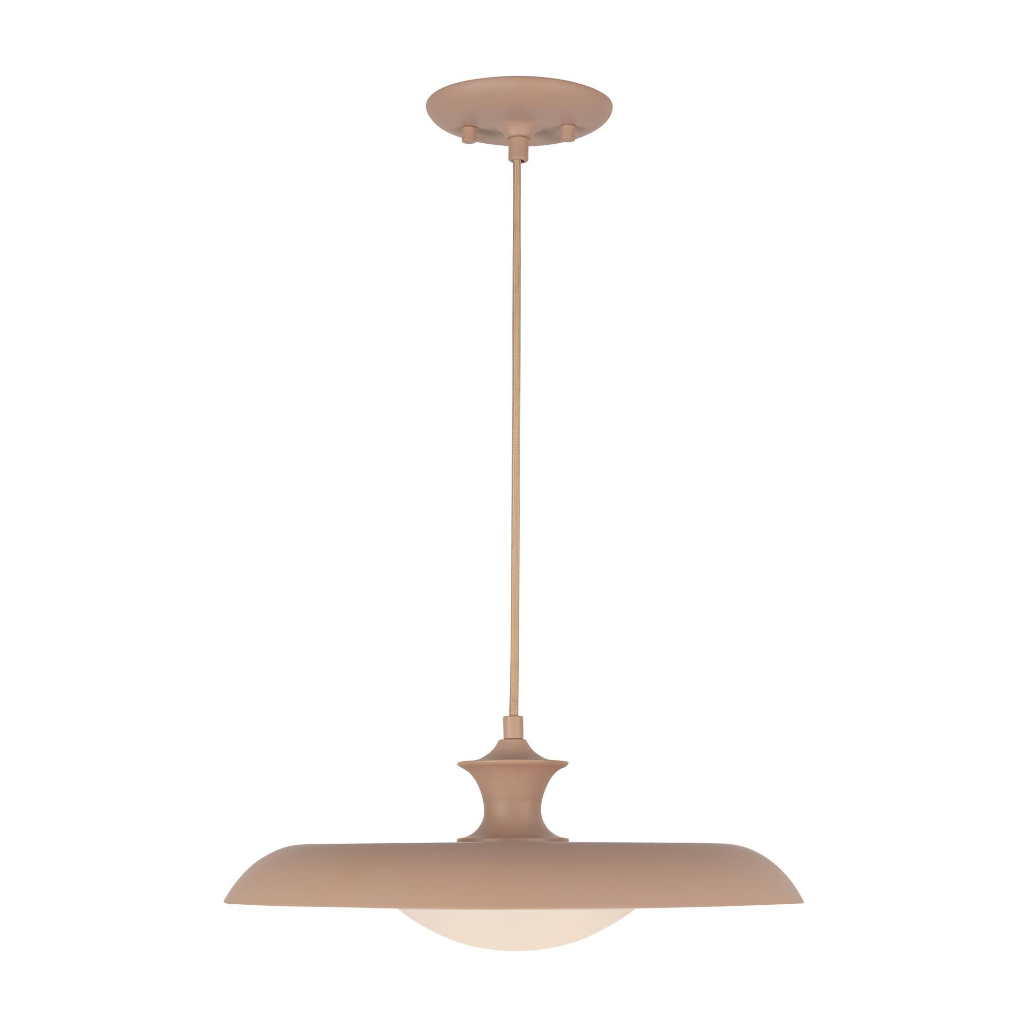 Shown in Peach finish and Opal glass