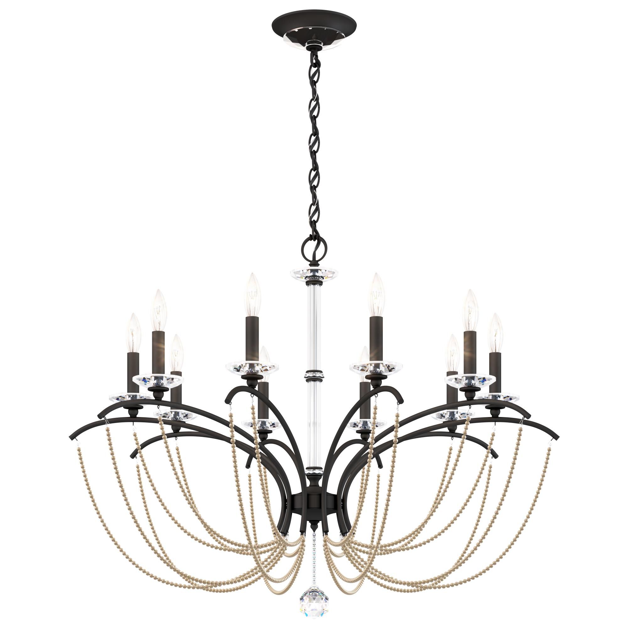 Shown in Black Matte finish and Bronze Pearl crystal