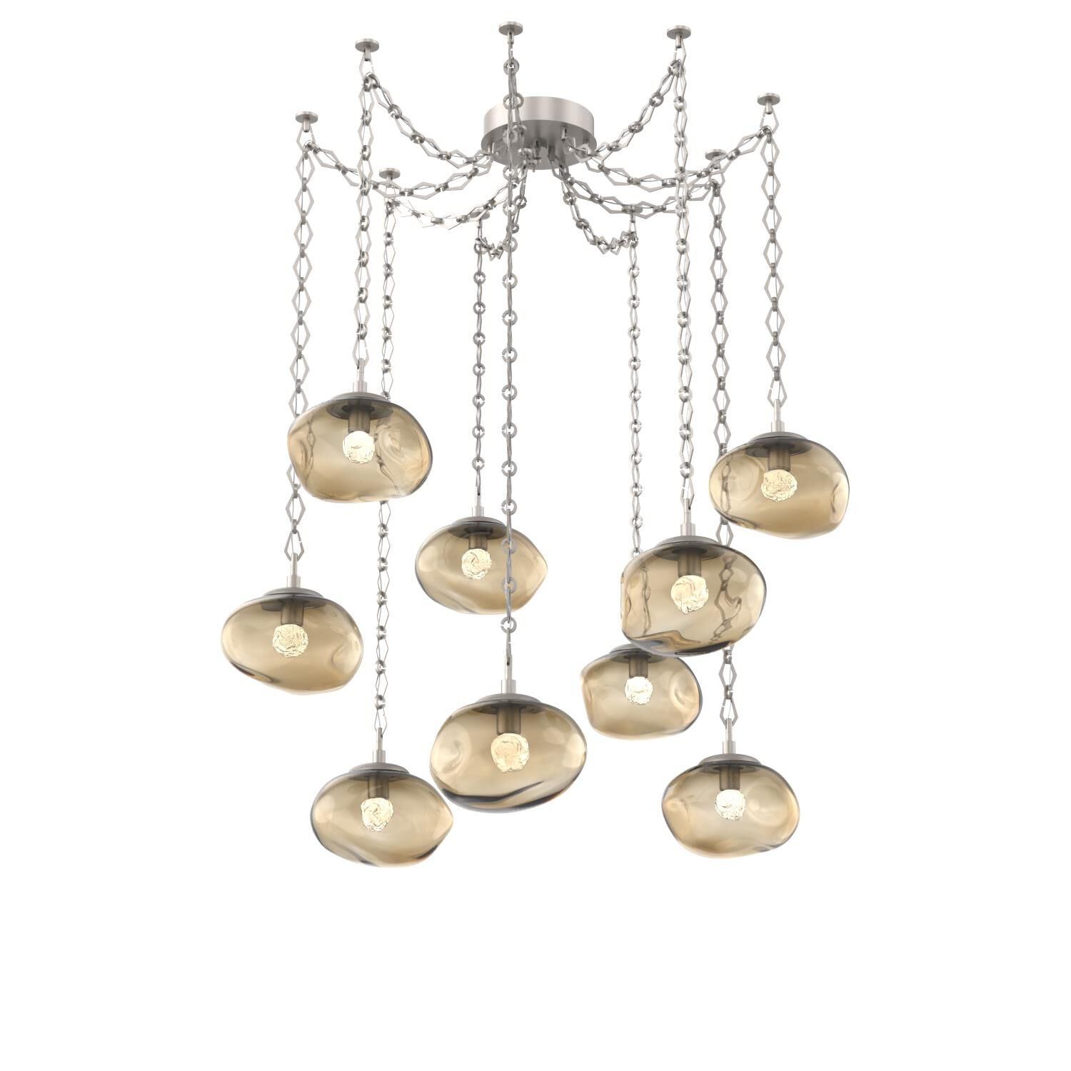 Shown in Beige Silver finish and Floret Bronze glass