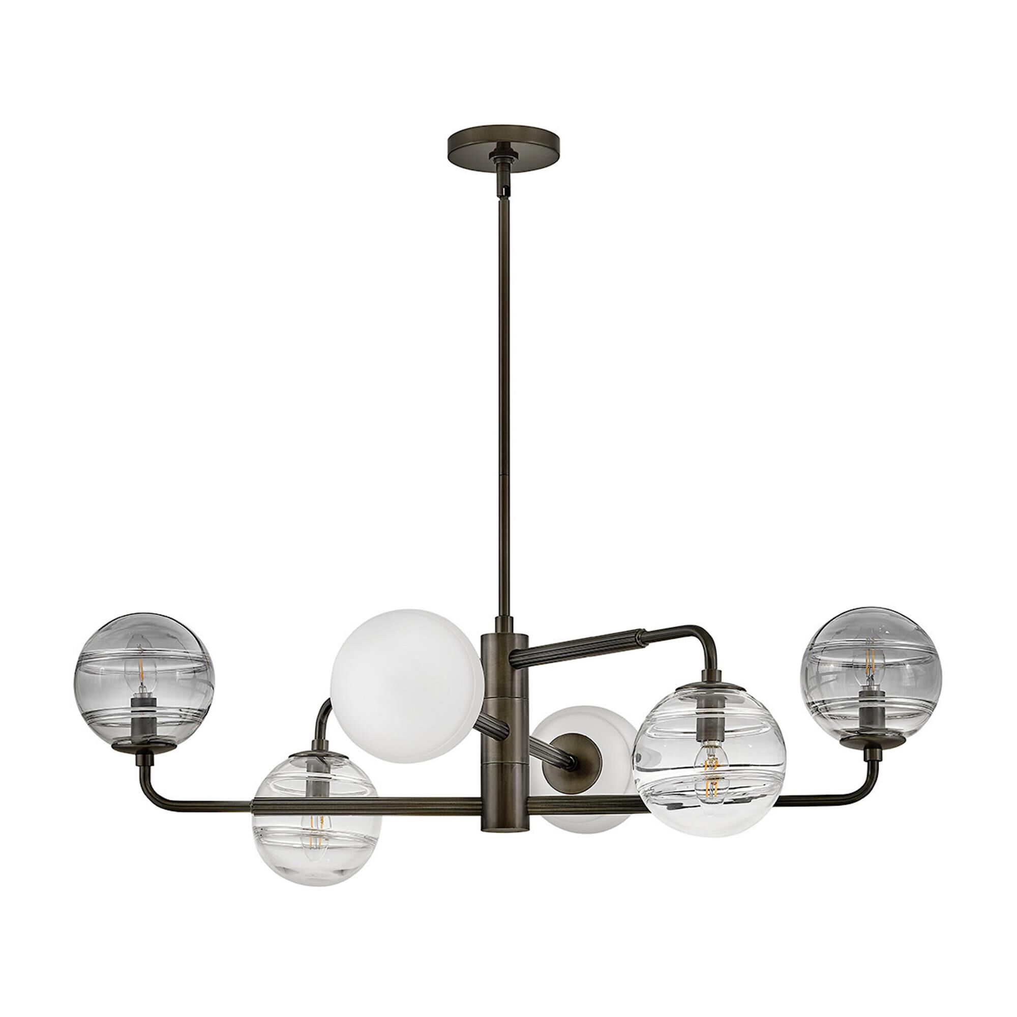 Shown in Black Oxide finish and Multi-Colored Swirl glass