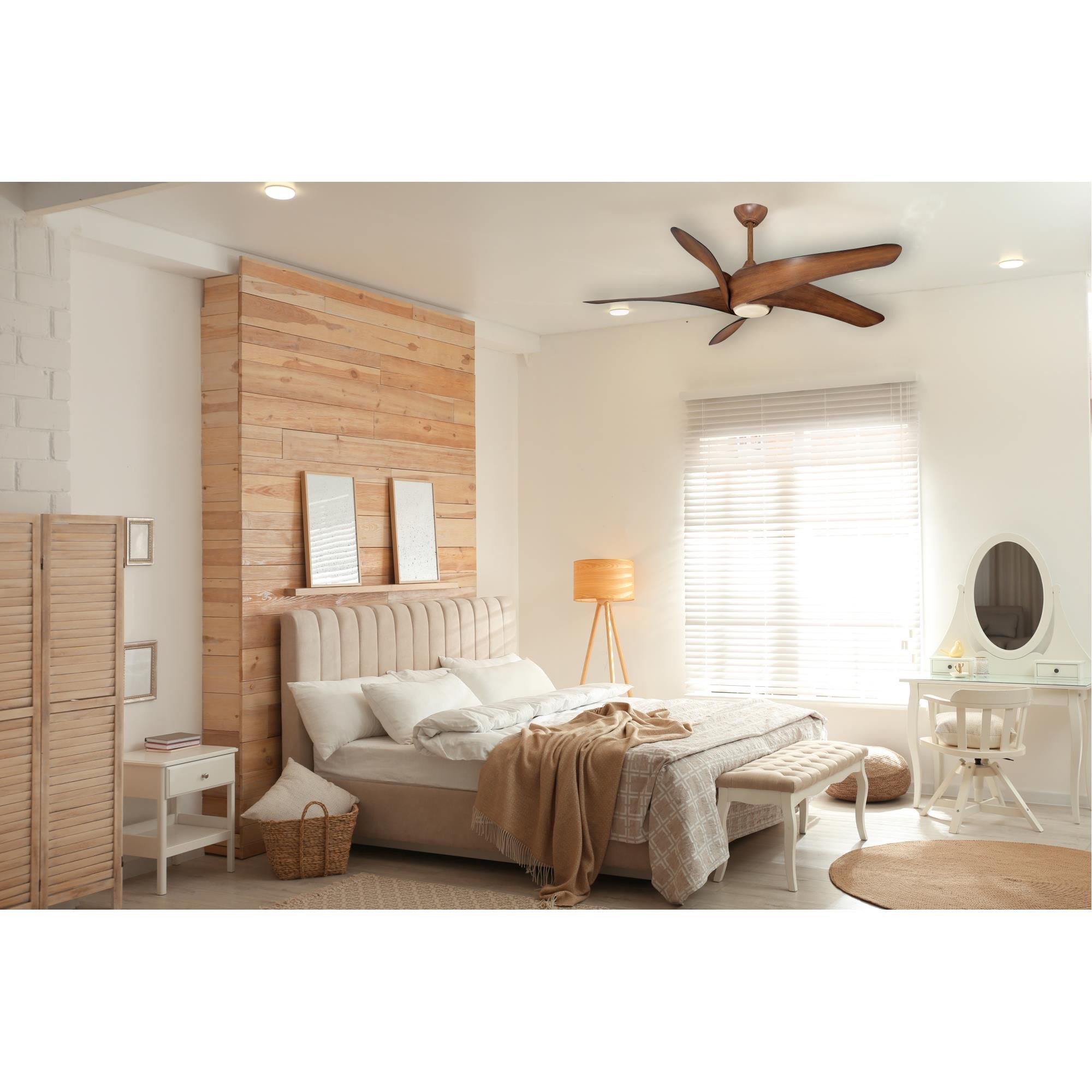 Shown in Distressed Koa finish and Tinted Opal glass