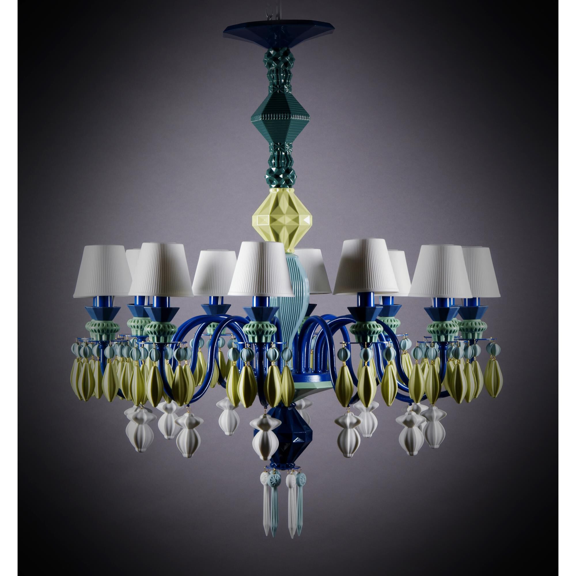 Belle De Nuit 30 Inch 12 Light LED Chandelier by Lladro