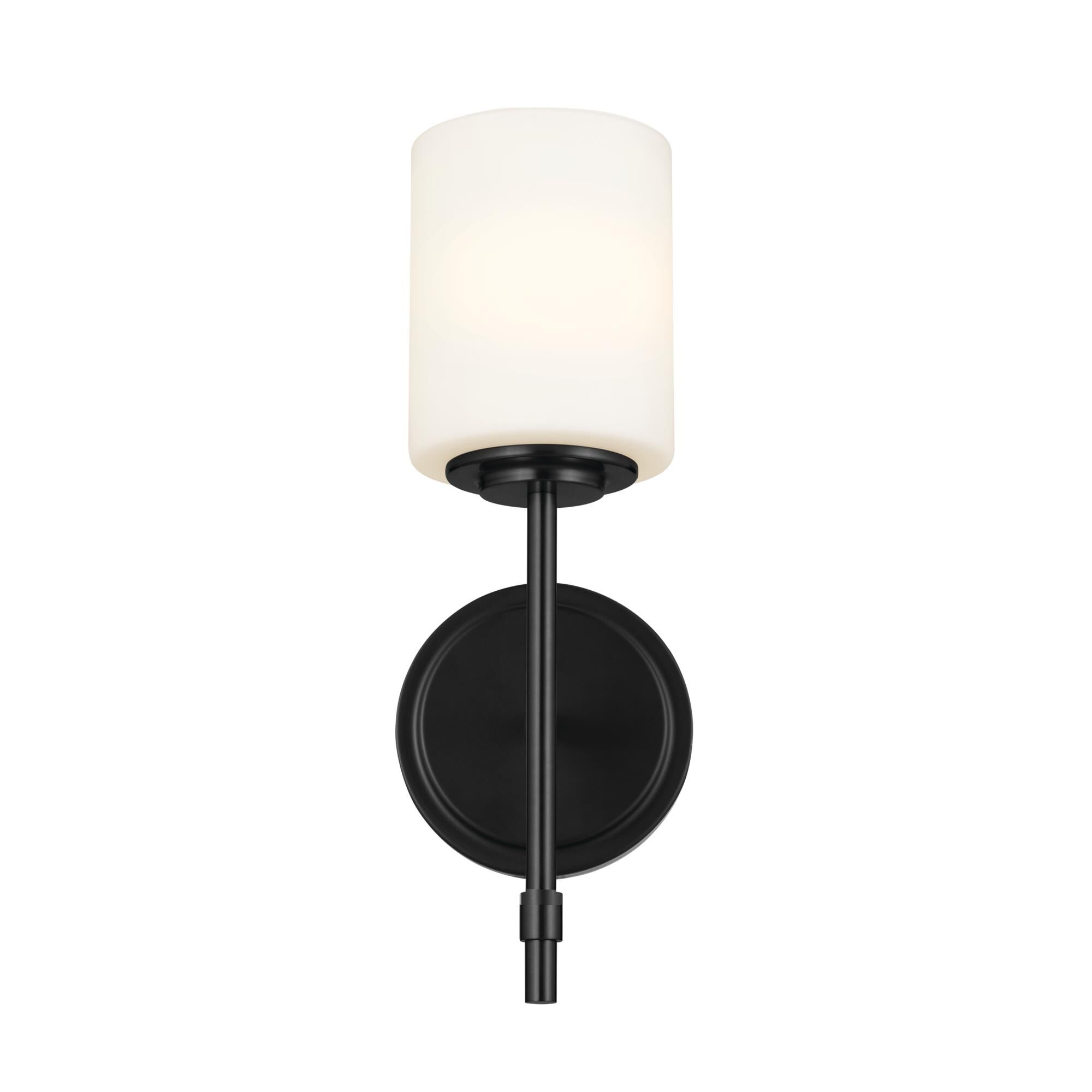 Shown in Black finish and Satin Etched Cased Opal glass