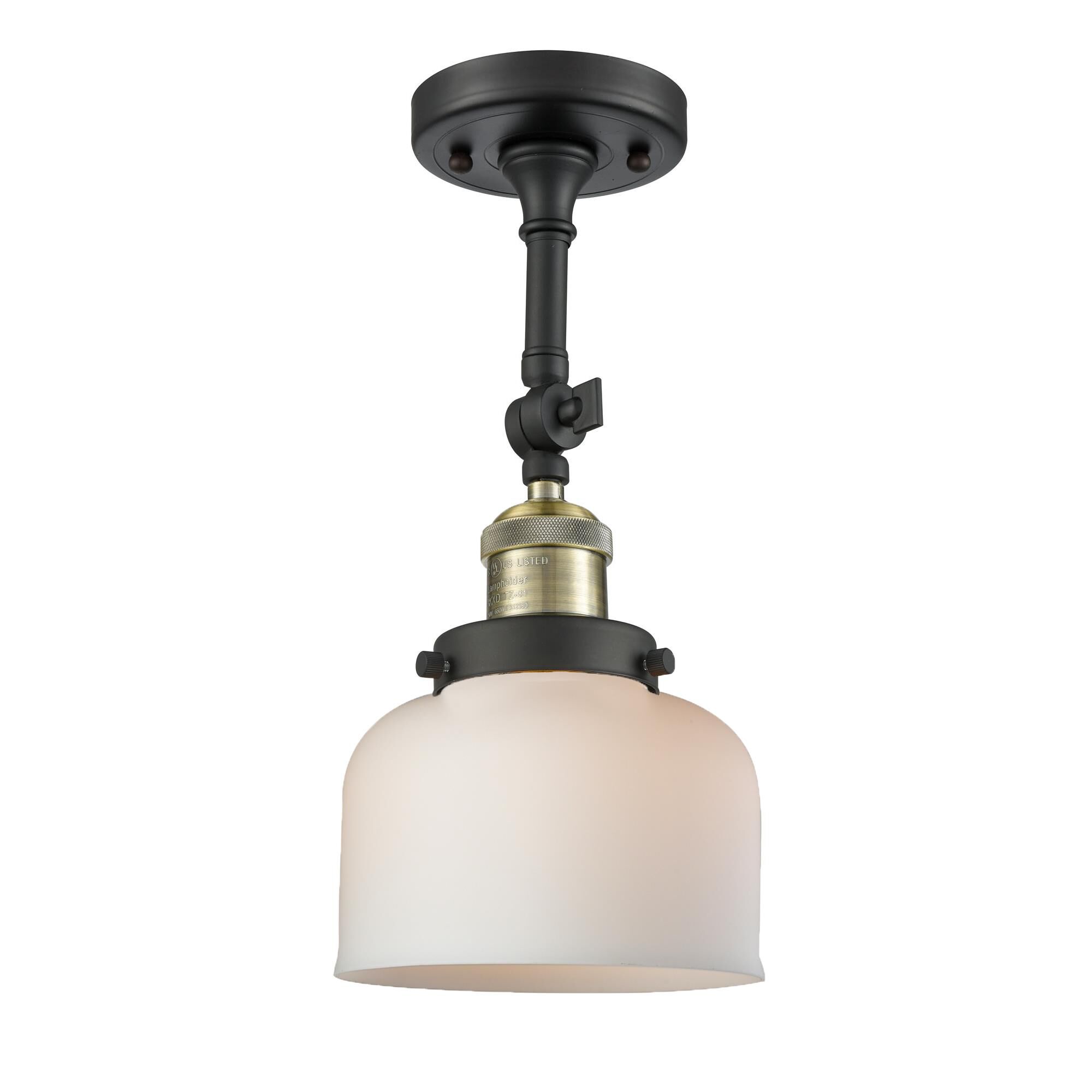 Bruno Marashlian Large Bell 8 Inch 1 Light Semi Flush Mount by Innovations Lighting