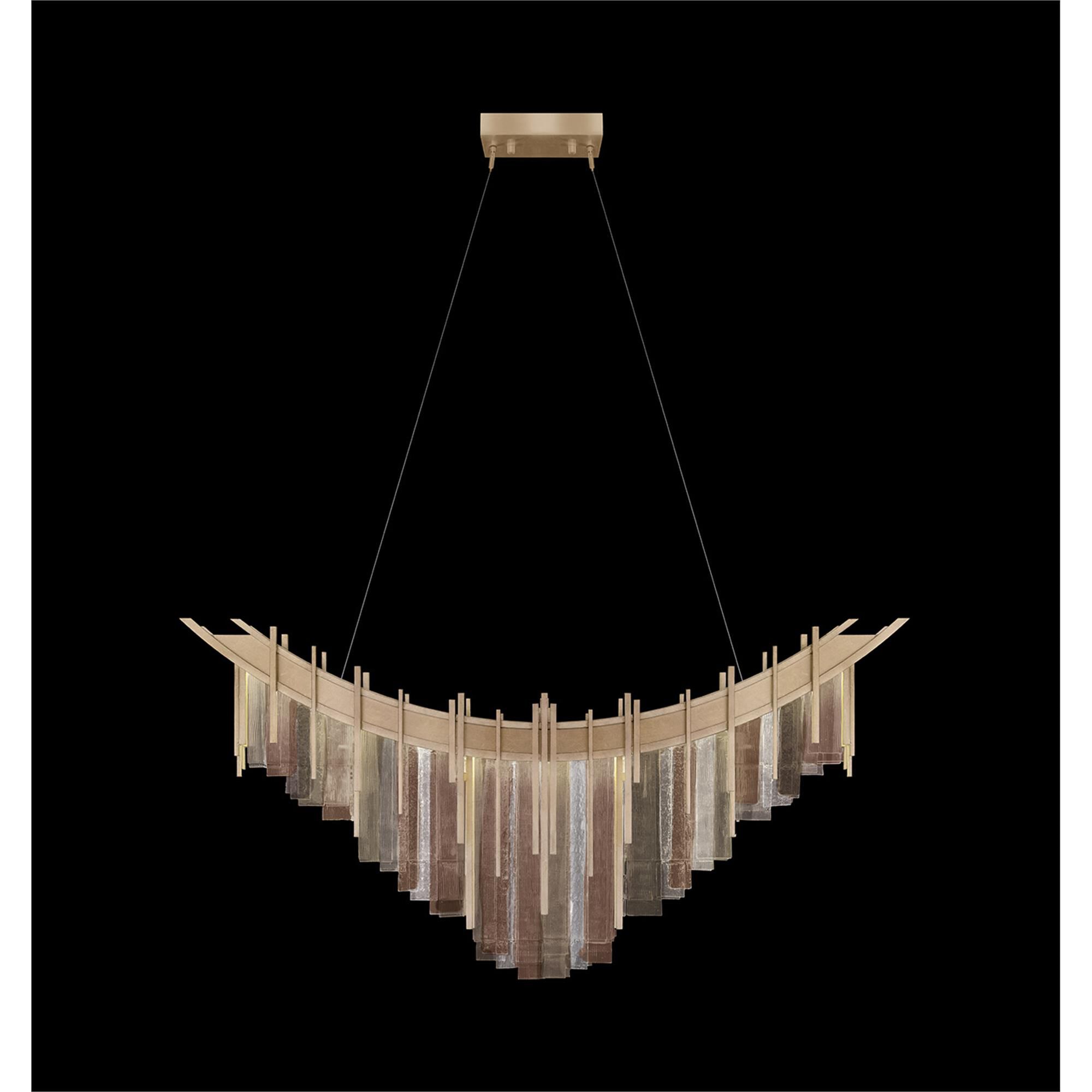 Shown in Gold finish and Multi-Tone glass