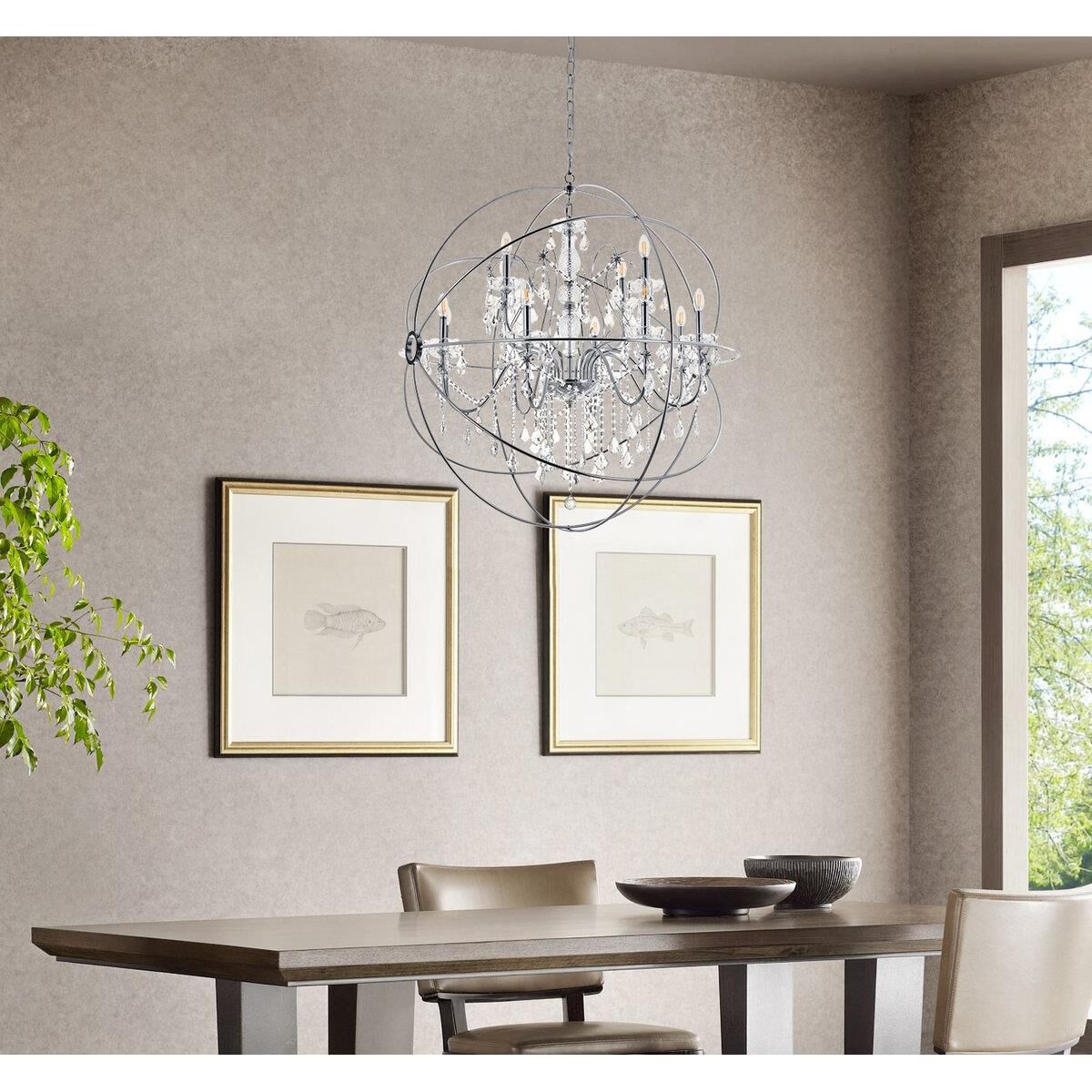 Cordelia 43 Inch 12 Light Chandelier by Elegant Lighting