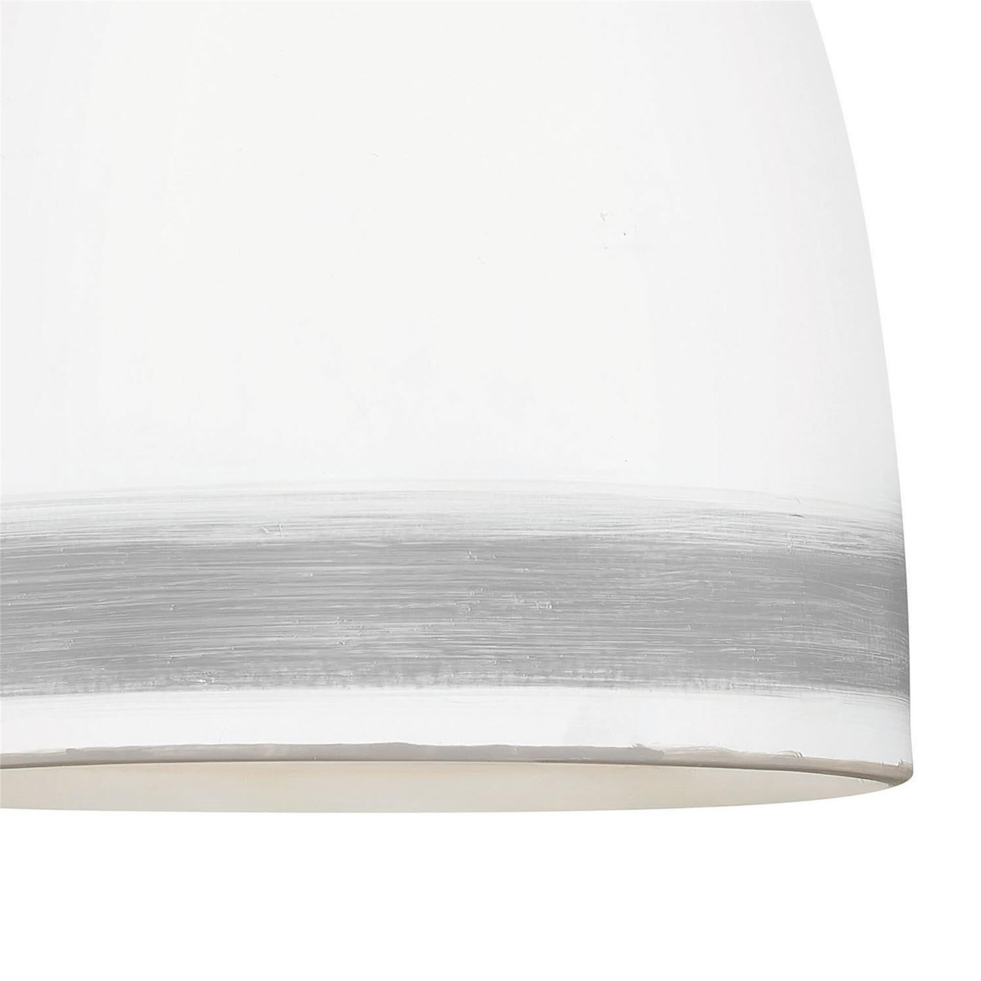 Shown in Antique Nickel With Grey Stripe finish and Ceramic shade