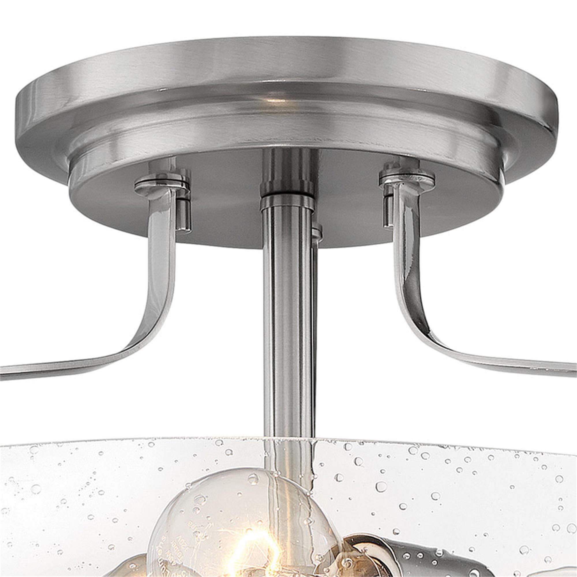 Harper 14 Inch 3 Light Semi Flush Mount,